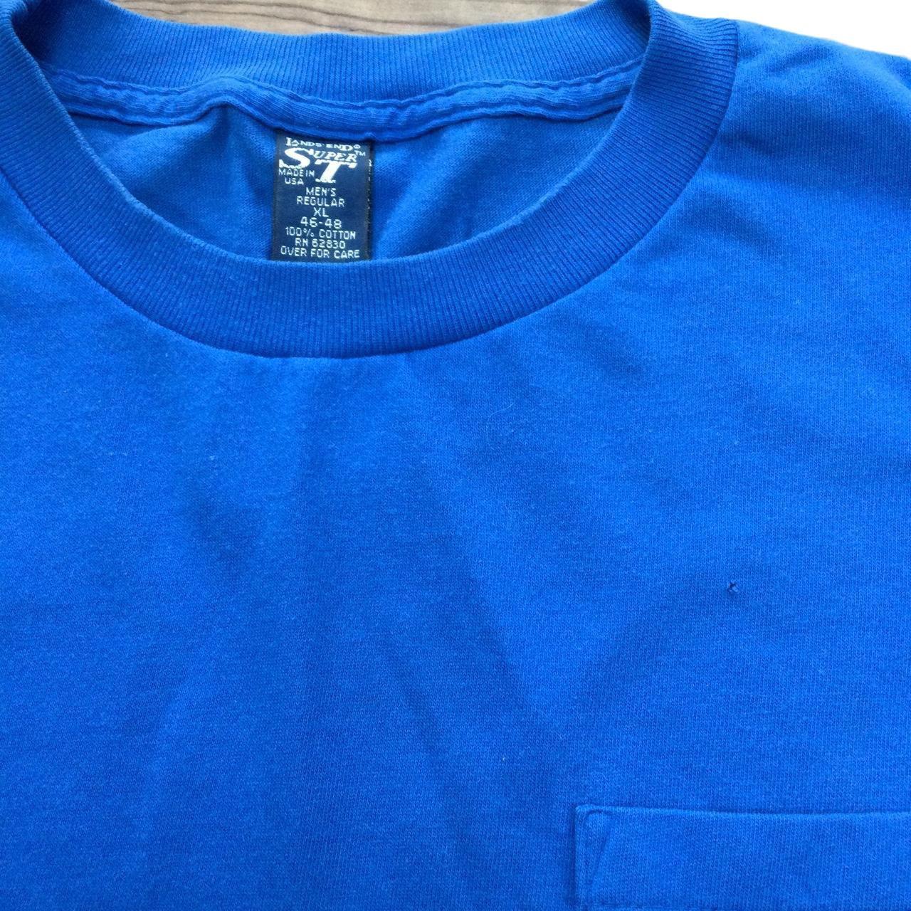 Lands' End Men's Blue Tshirt Depop