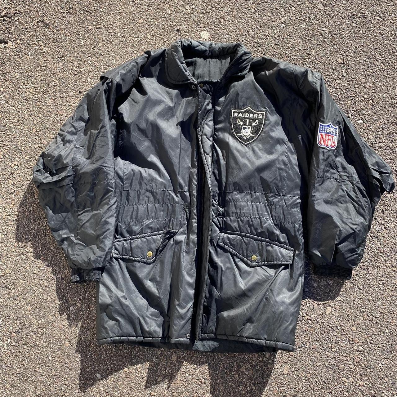 Vintage 90s Las Vegas Raiders NFL Jacket/Parka - Depop