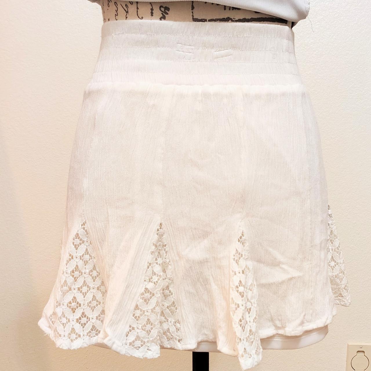 LA Hearts by PacSun Men's Mini Skirt White S – White Flowy