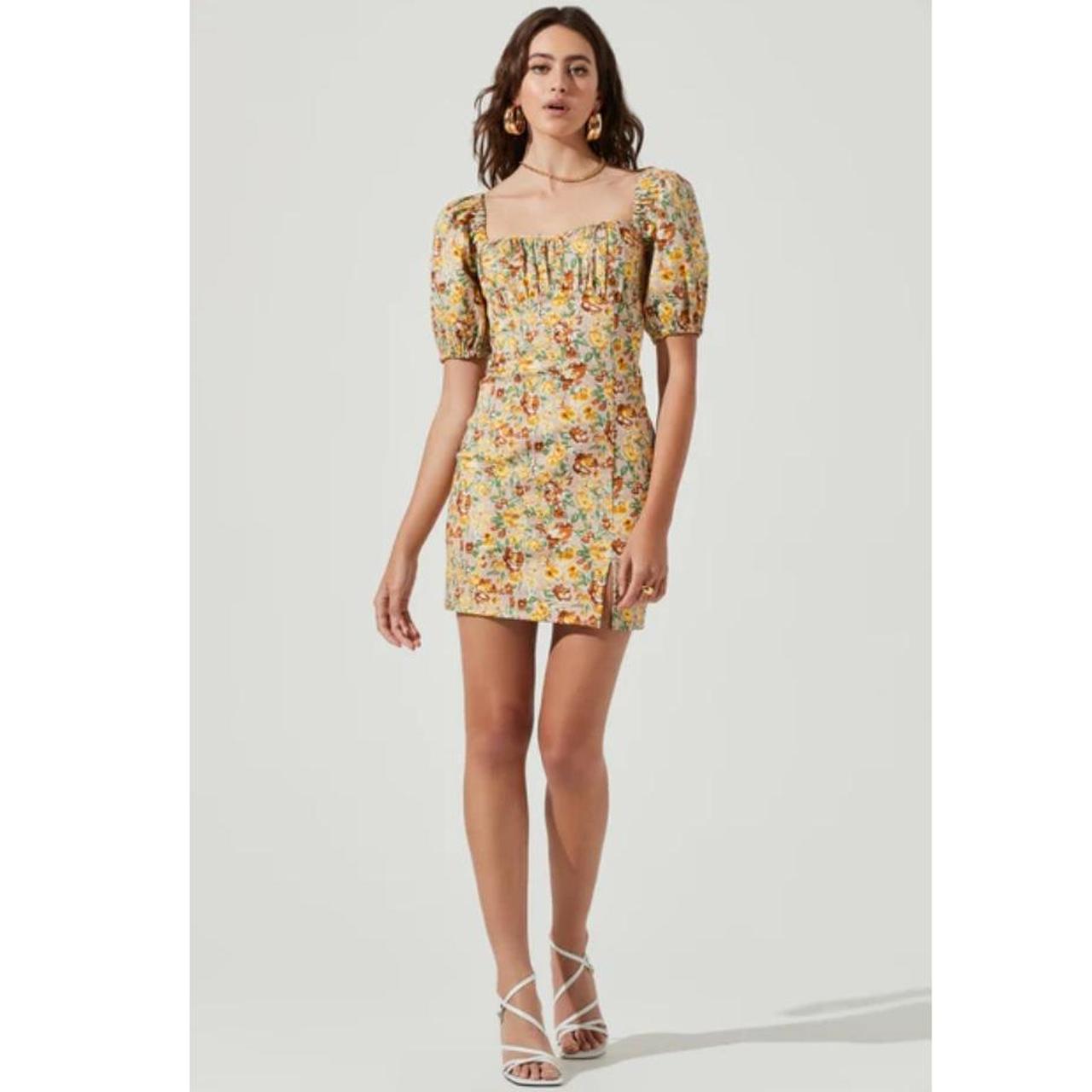 Offers ASTR THE LABEL Wendy Floral Puff Sleeve Mini Dress