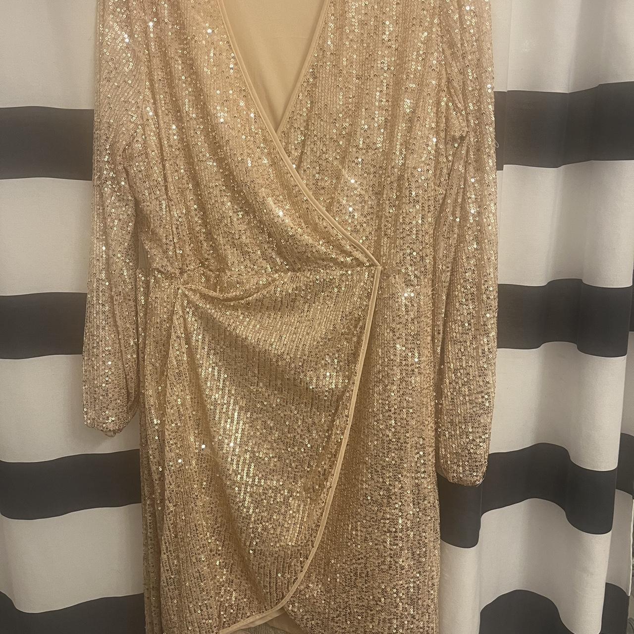 Forever retailer 21 gold sequin dress