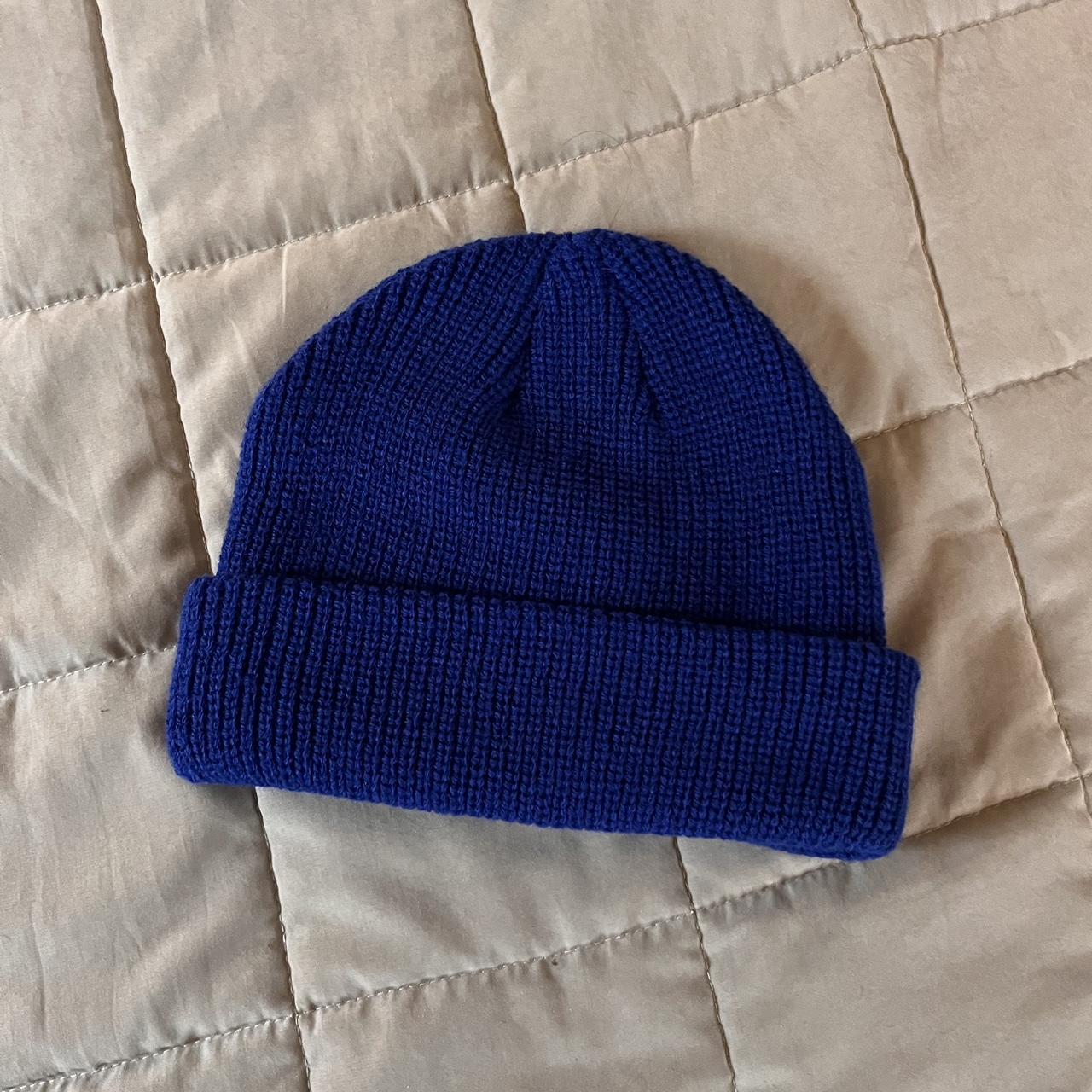 Cobalt blue fisherman beanie, never worn. 100%... - Depop