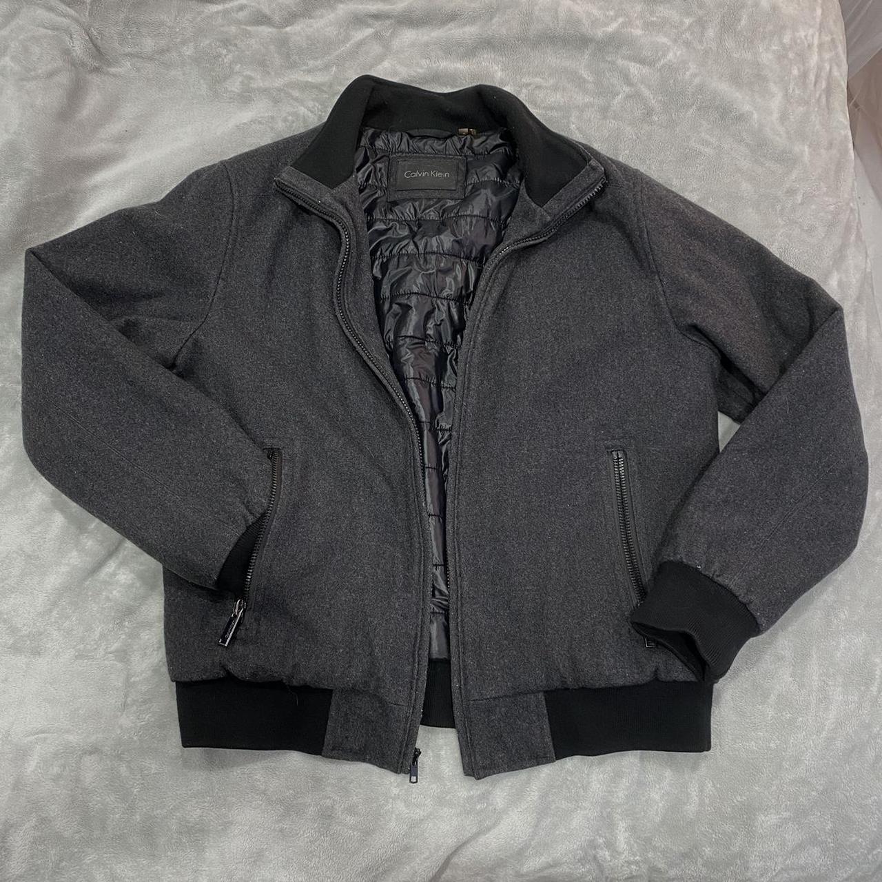 Calvin klein men's wool store bomber jacket