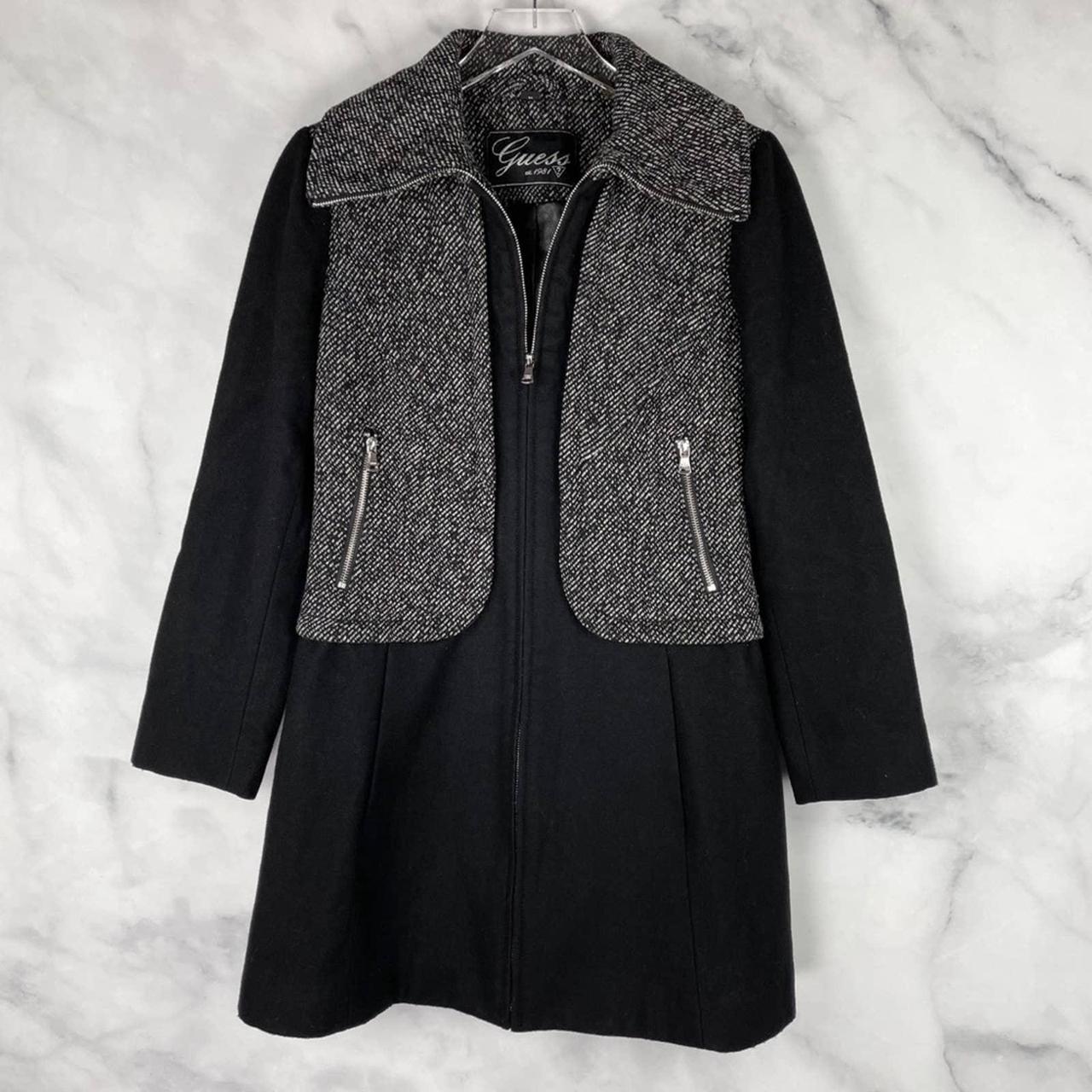 Guess selling Black Wool Pea coat size M