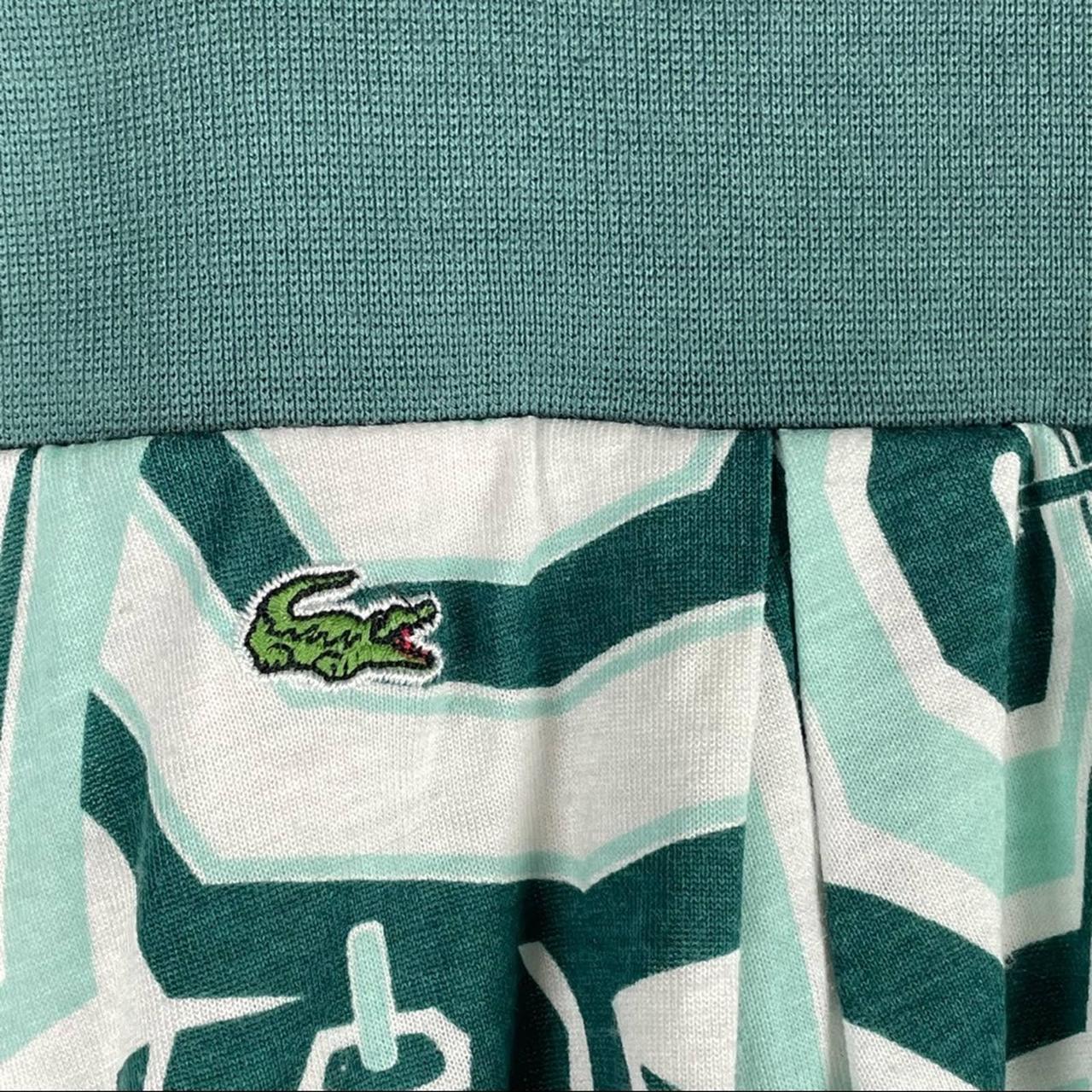 Lacoste Beach Umbrella Print Bubble Mini Skirt Green... - Depop