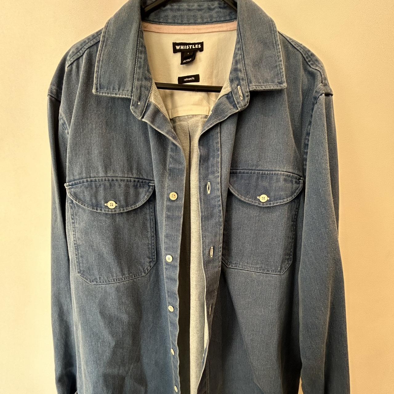 Whistles stretch denim over shirt Good condition... Depop