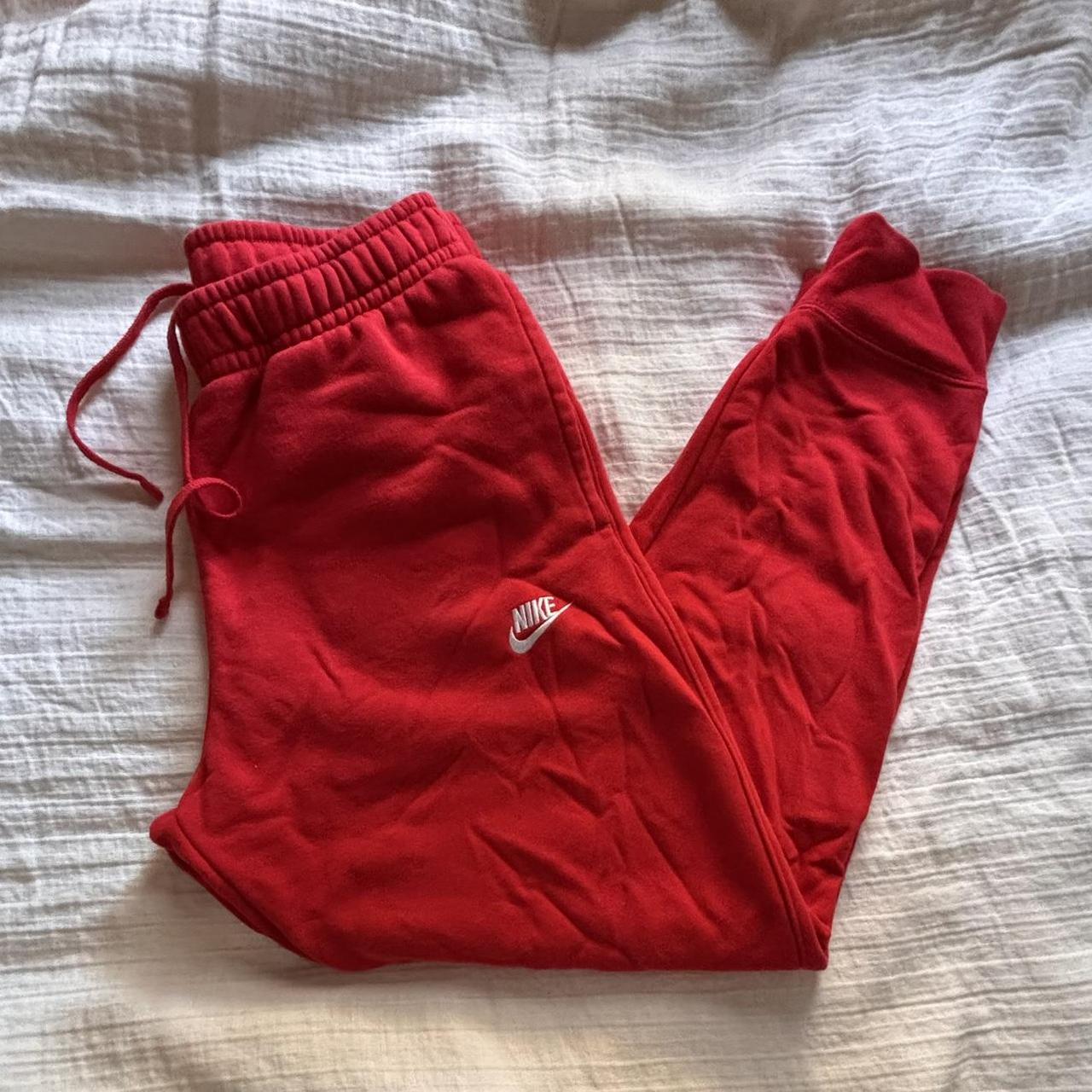 Red Nike sweatpants size M Depop