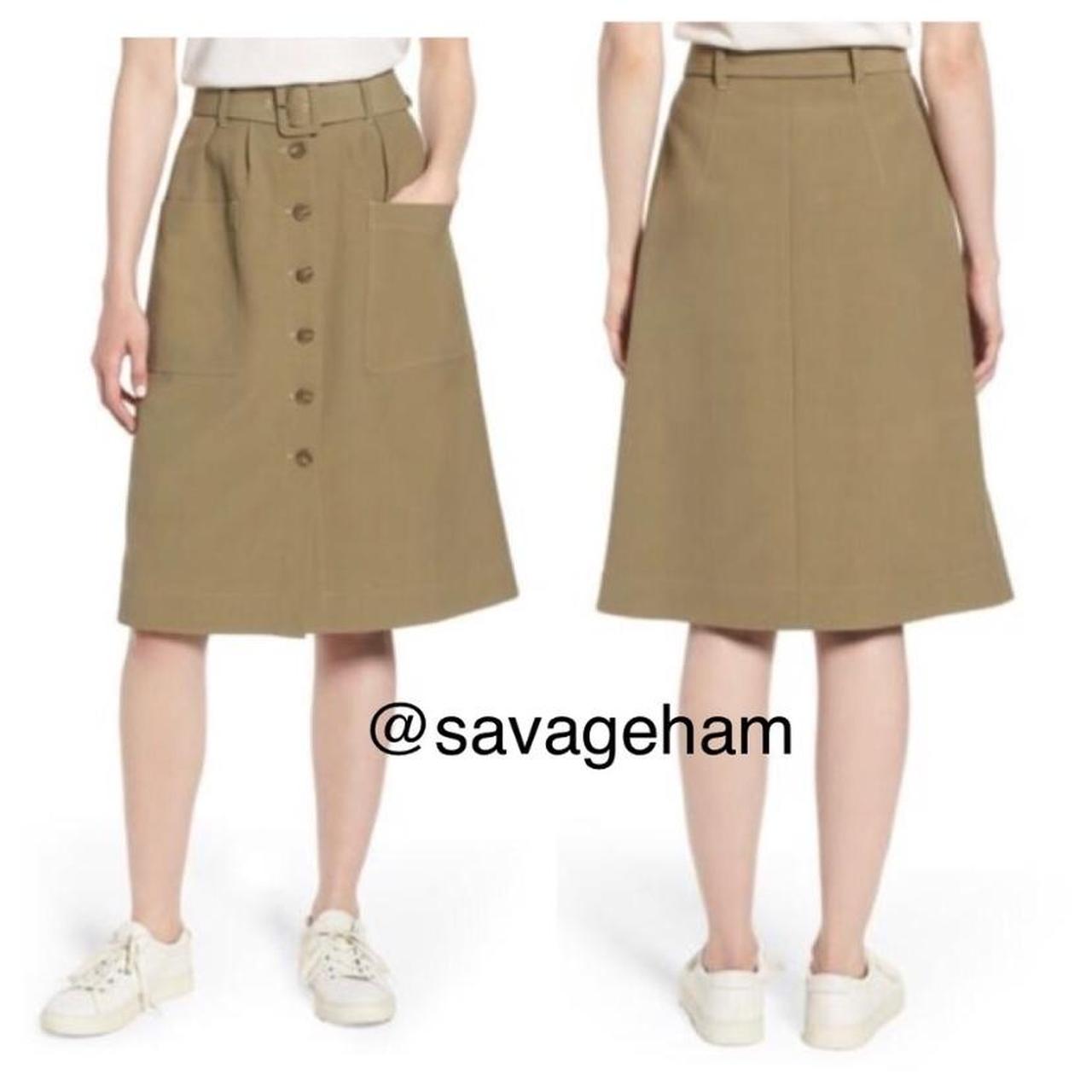 Khaki skirt nordstrom best sale