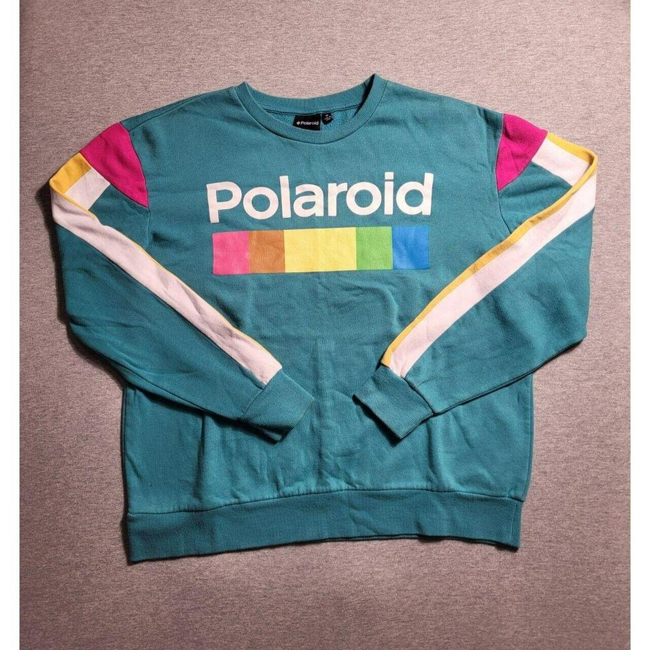 Polaroid Pullover Mens M Multicolor Fleece Colorful. Depop