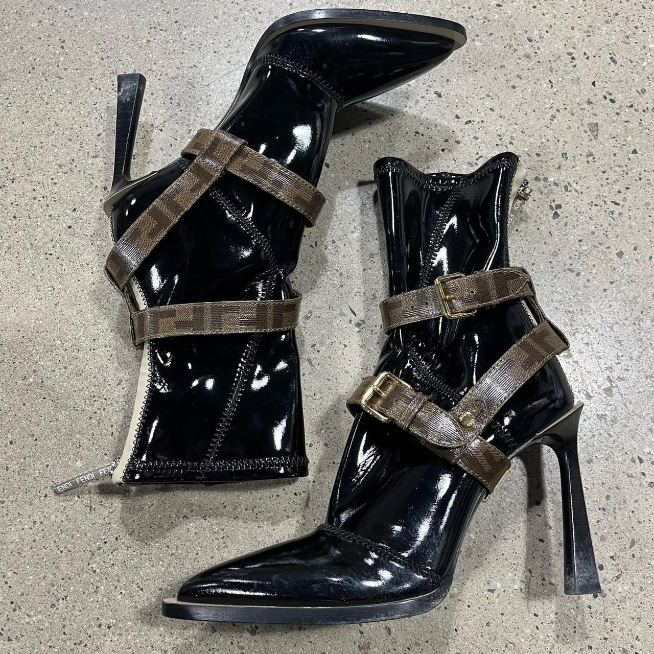 fendi patent leather boots