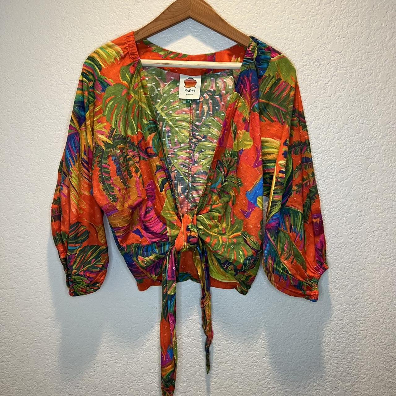 Farm Rio Women's Crop top - Multi/Red - S – NWOT … - image 4