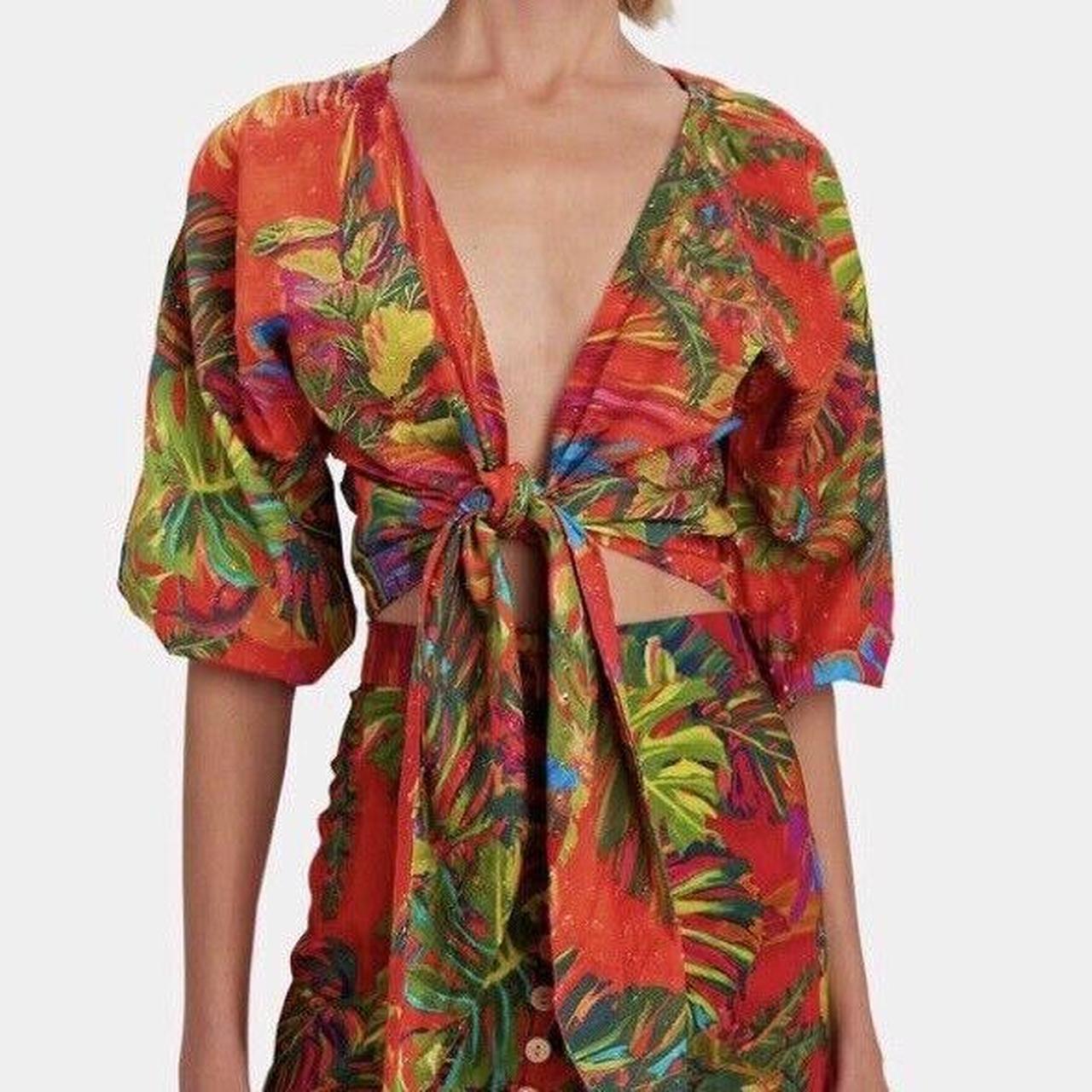 Farm Rio Women's Crop top - Multi/Red - S – NWOT … - image 1