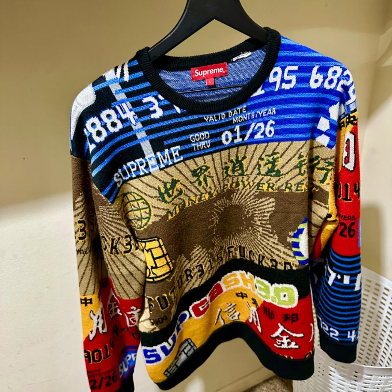 Supreme Credit Cards Sweater - Size Large, Very good...