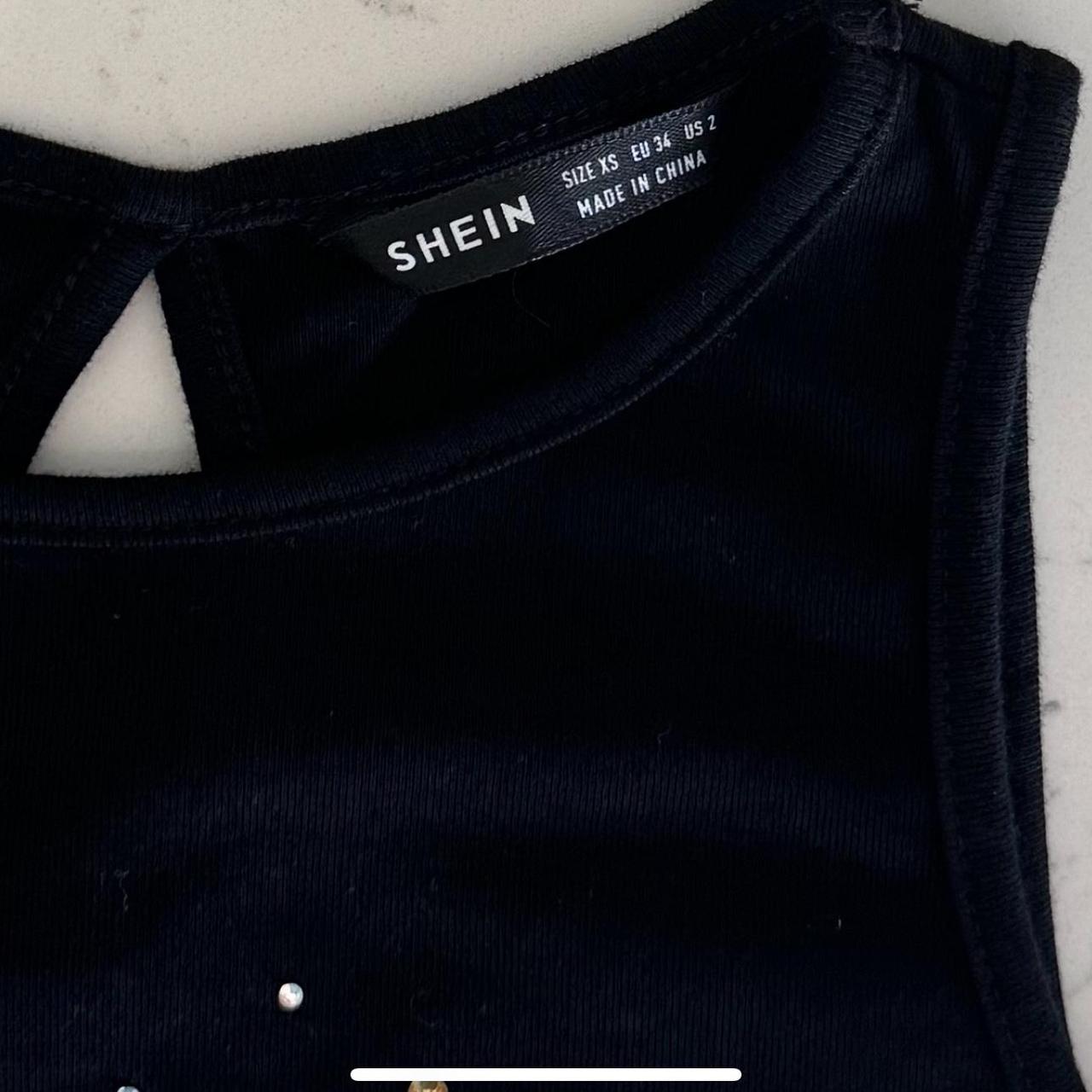 Black and pink "Honey" crop top with rhinestones and... Depop