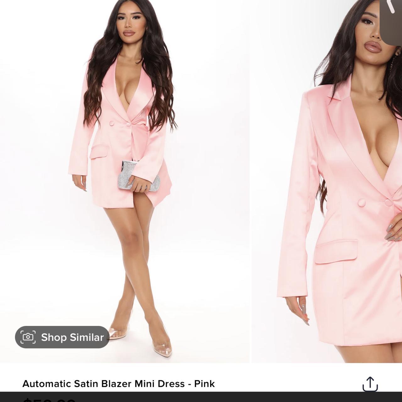 Fashion nova pink blazer cut out dress Worn once Depop