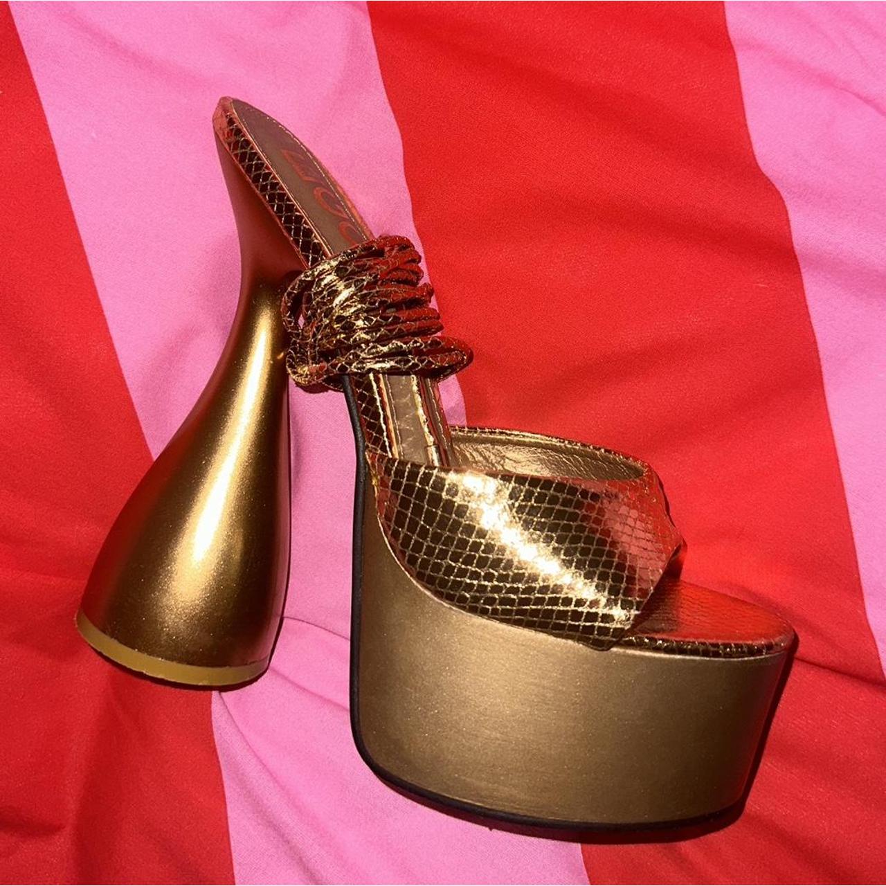 gold heels wrap
