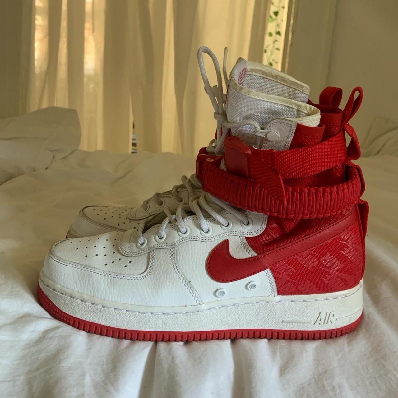 Nike sf air force 1 high university red best sale