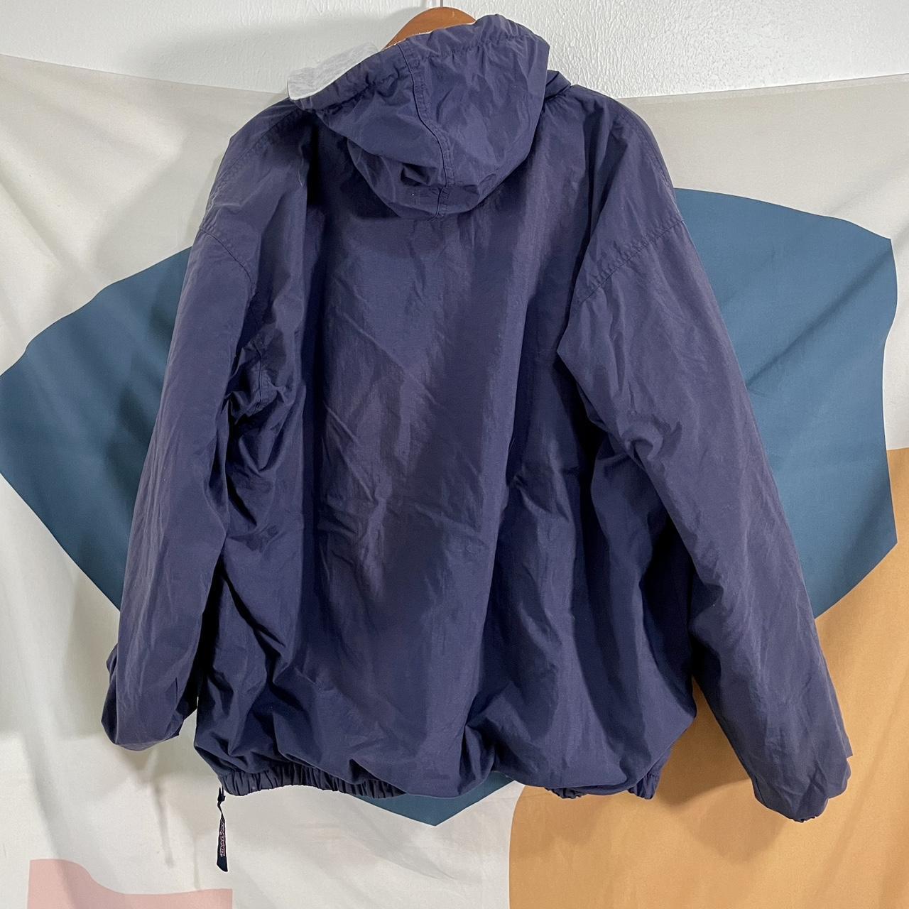 Jansport Pullover Jersey Lined Hoodie Jacket Navy... Depop