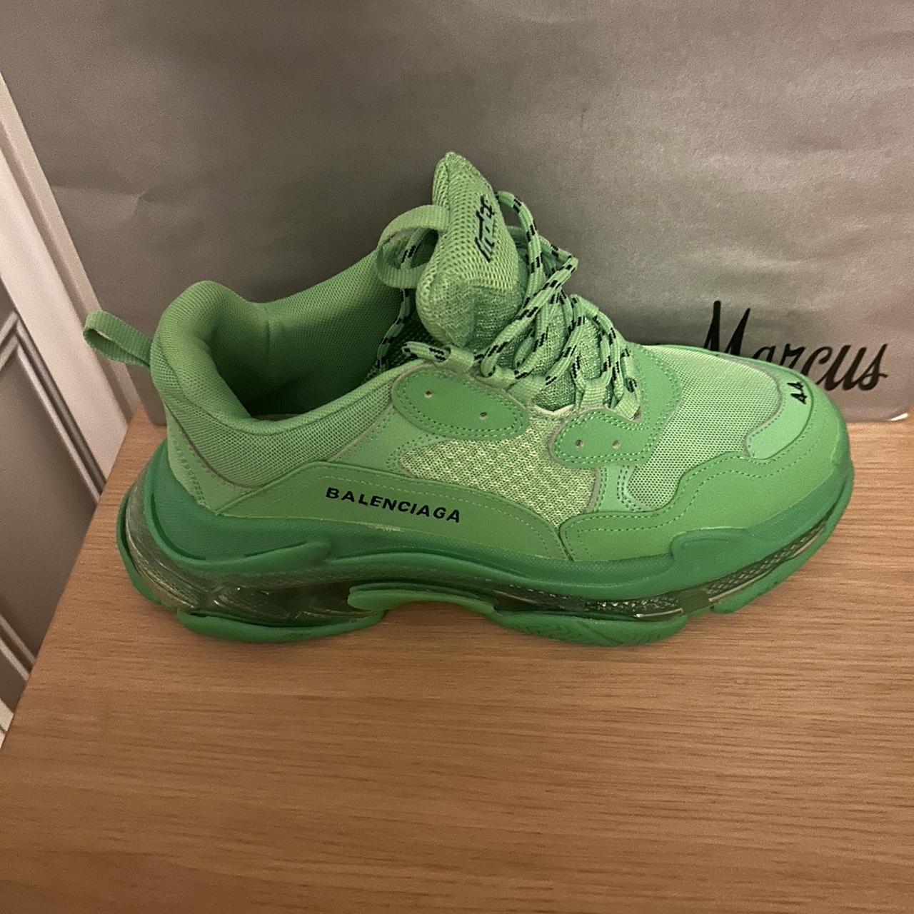 Lime Green Triple S Balenciaga Shoes Green Neon Neon Green Lime