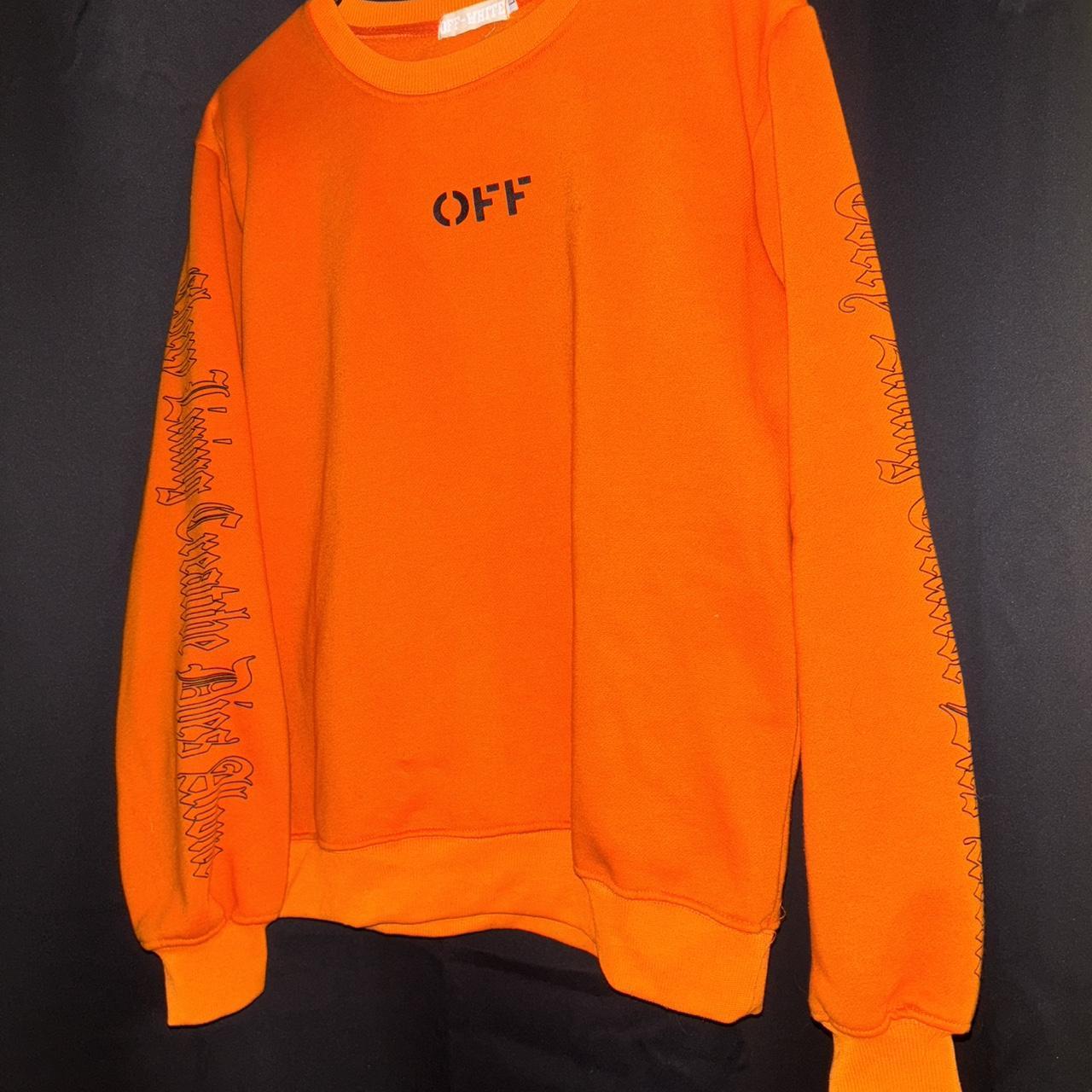 Off white vlone sweater orange on sale