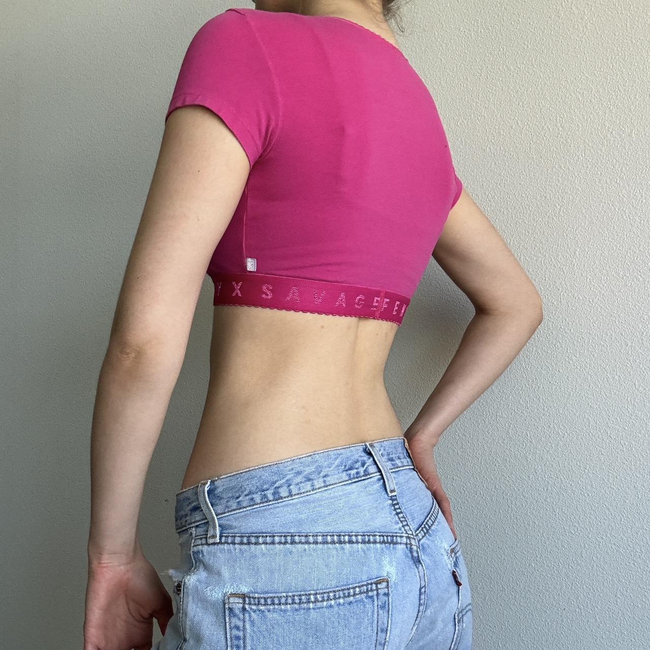 Modern Savage X Fenty hot pink cropped t-shirt