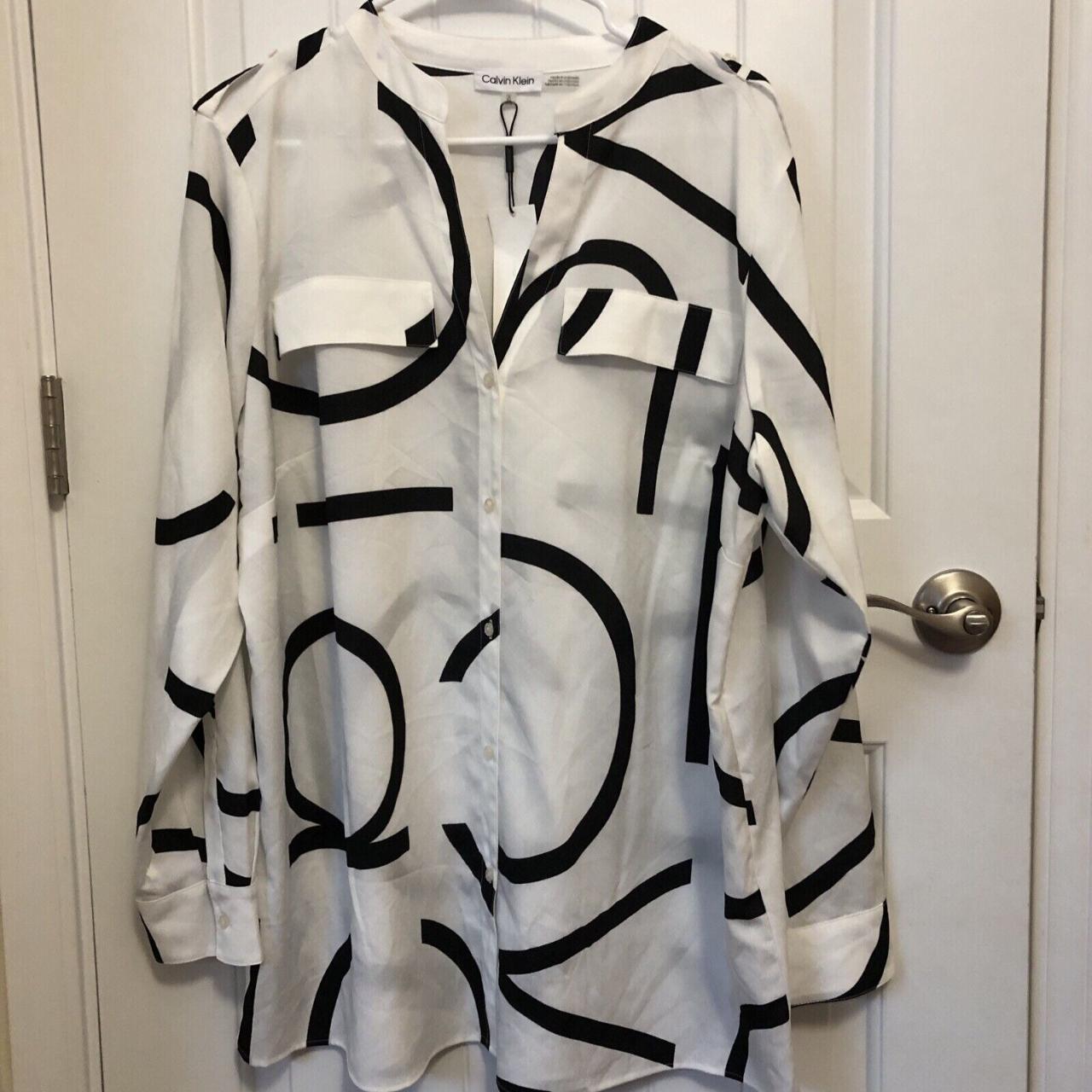 Calvin Klein Blouse 1X New With Tags But With A... Depop
