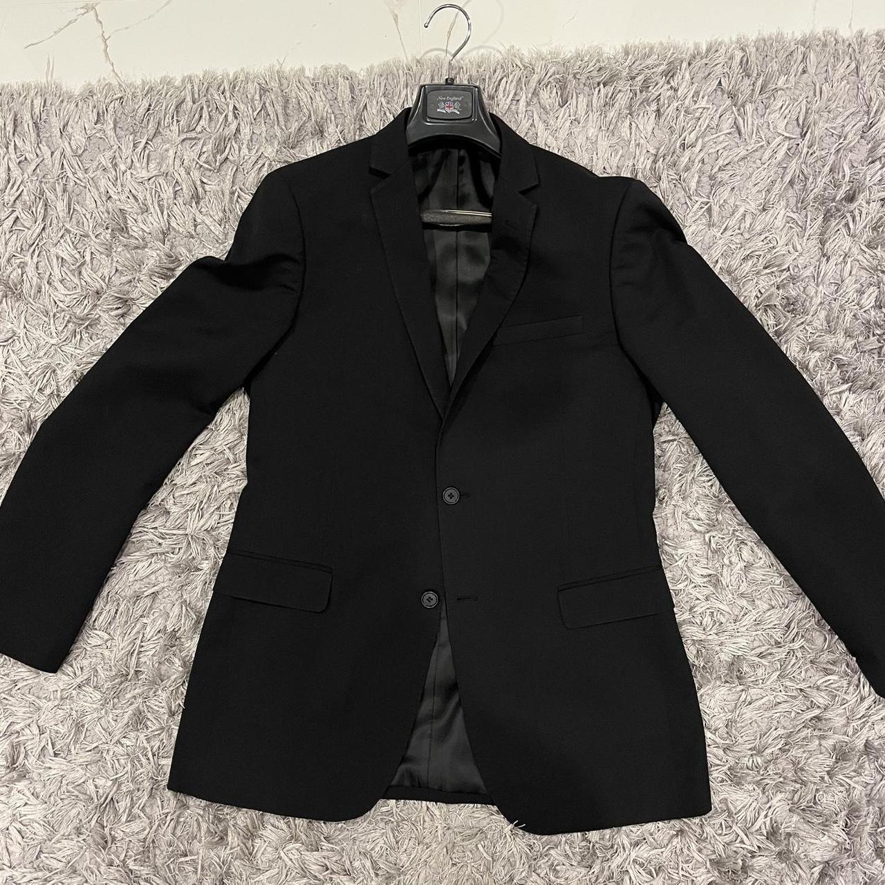 Men’s Black Suit. Black Blazer. Size 100... Depop