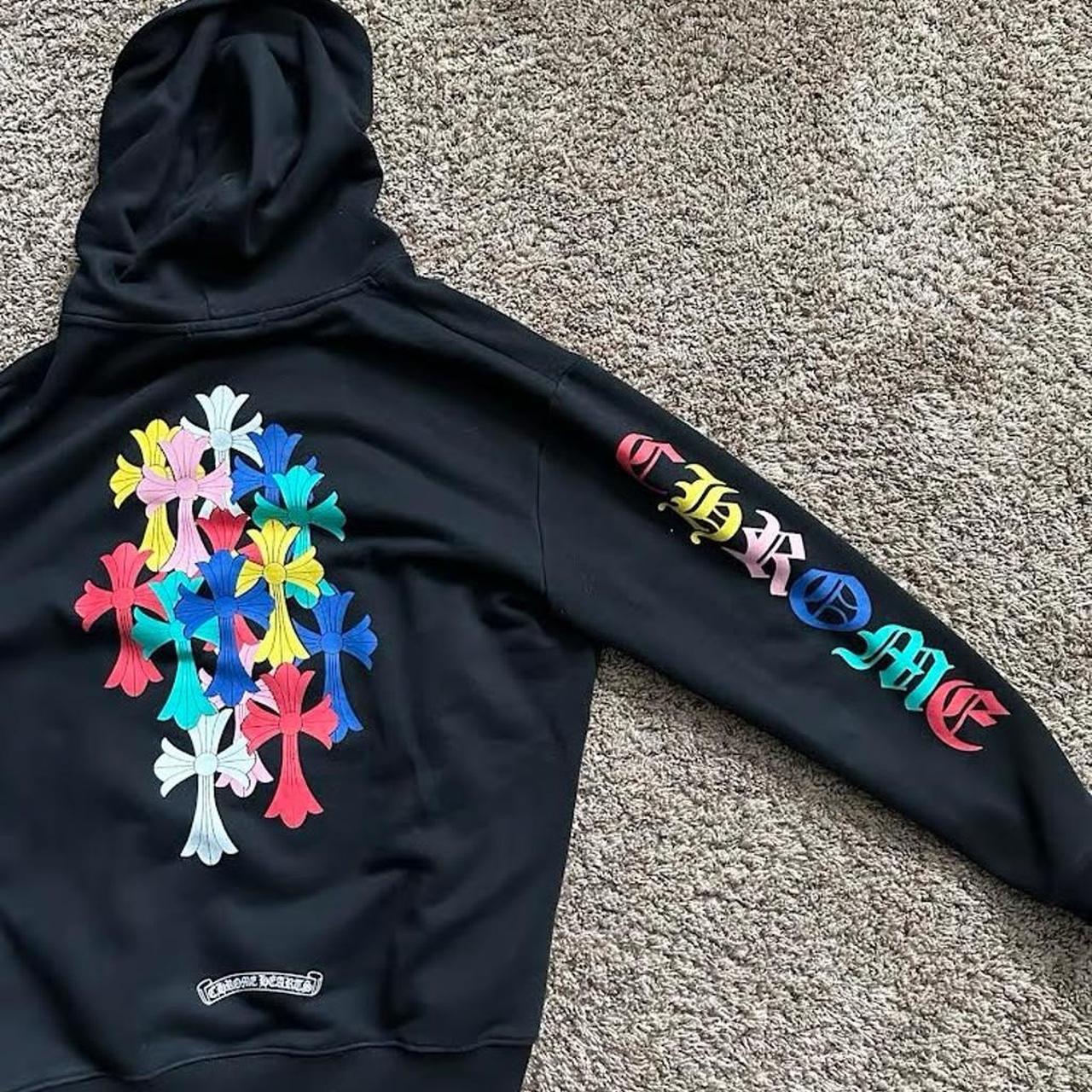 Chrome Hearts Multi Color Cross Cemetery Hoodie | Depop