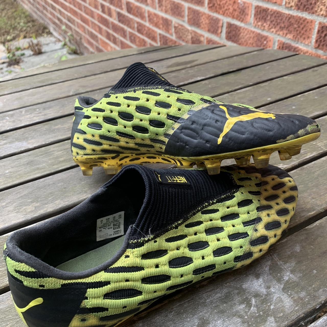 Puma future 5.1 netfit black yellow football. Depop