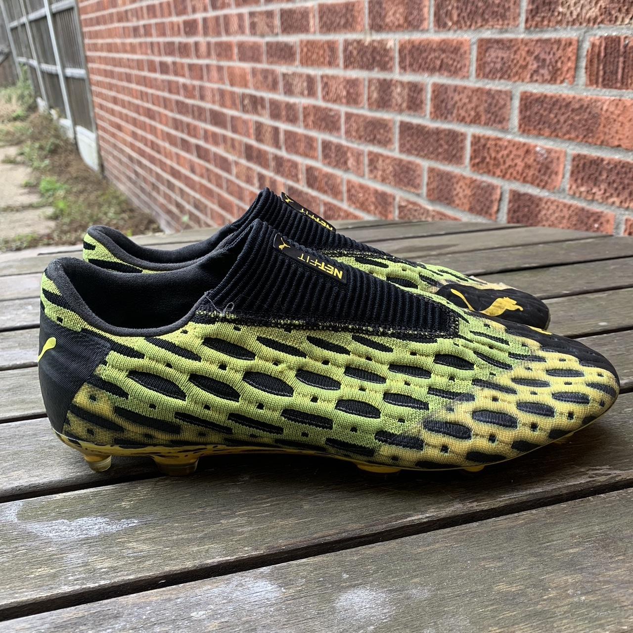 Puma future 5.1 netfit black yellow football. Depop