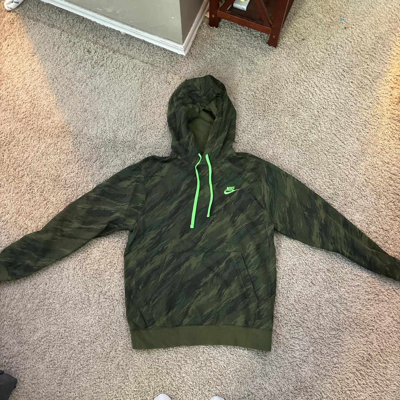 nike camo green hoodie