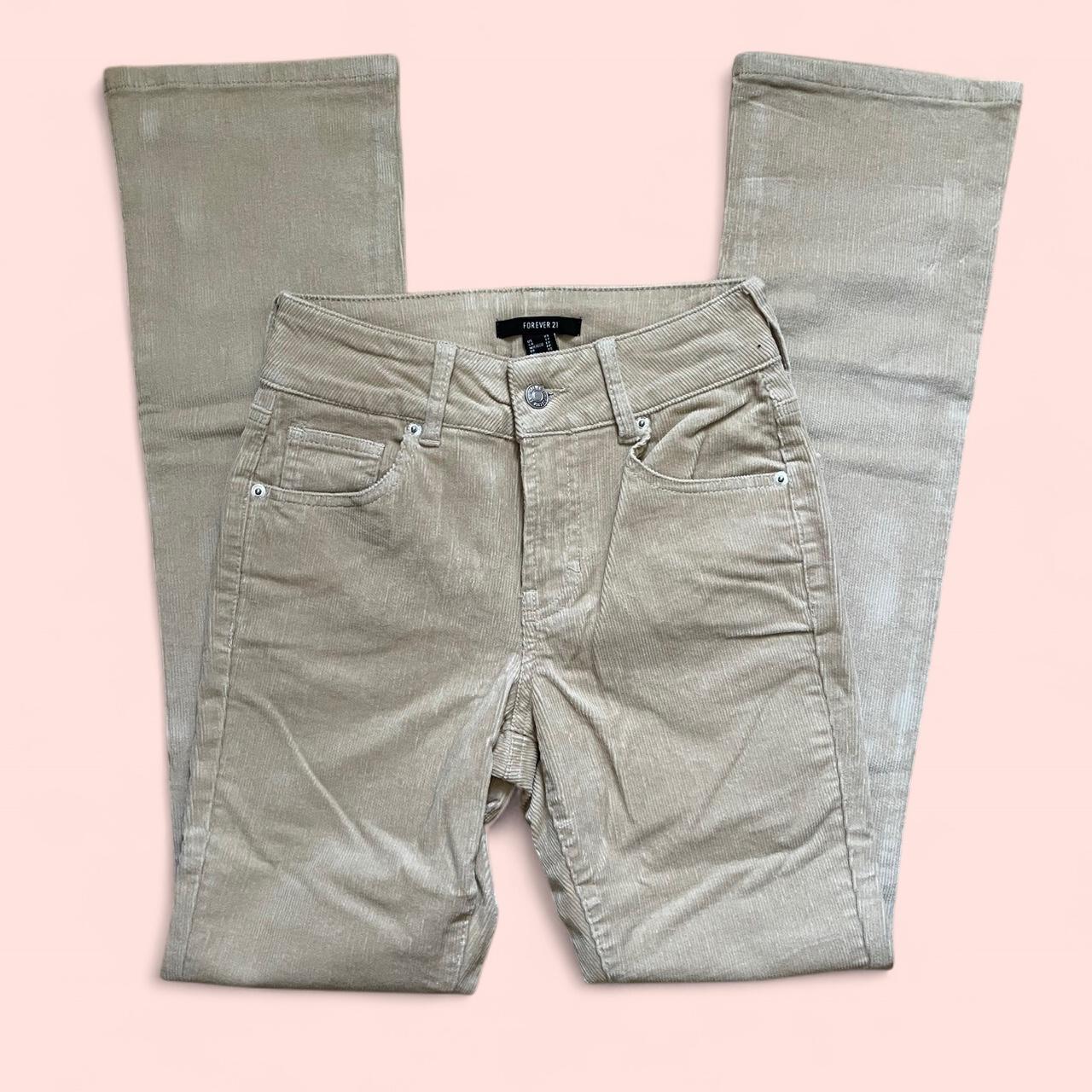 Forever 21 Women's Pants Tan/Cream XS – tan/cream corduroy