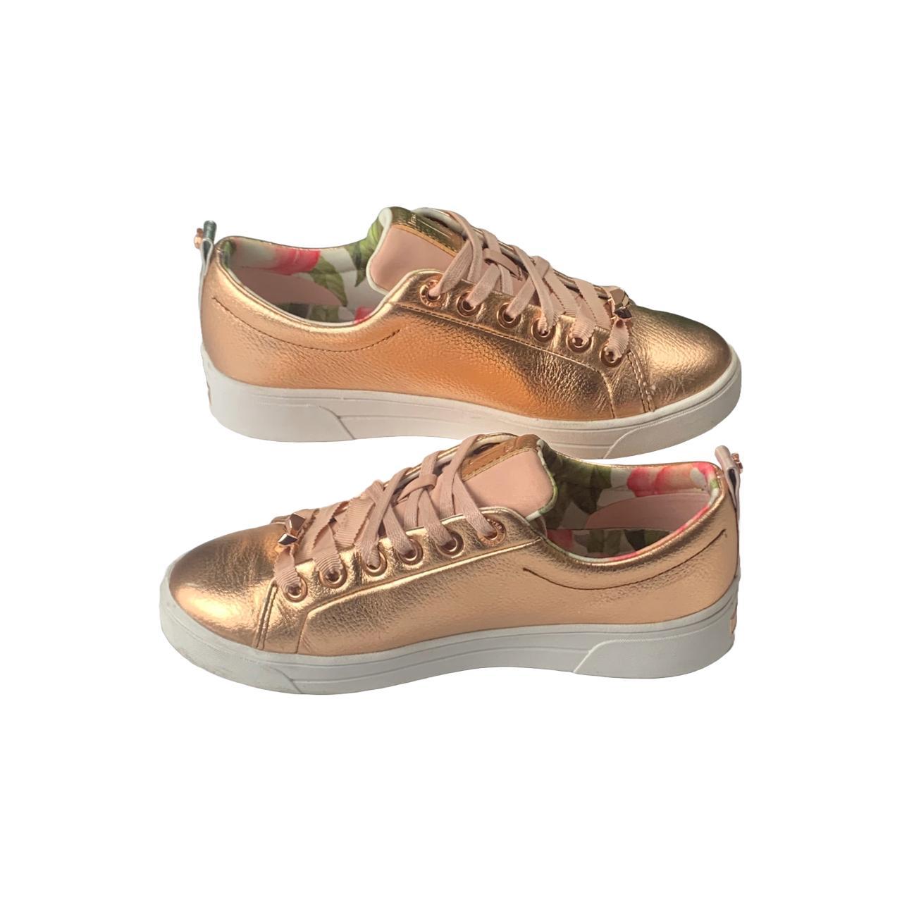 Ted Baker Kellei Leather Lace Up Trainers Rose. Depop