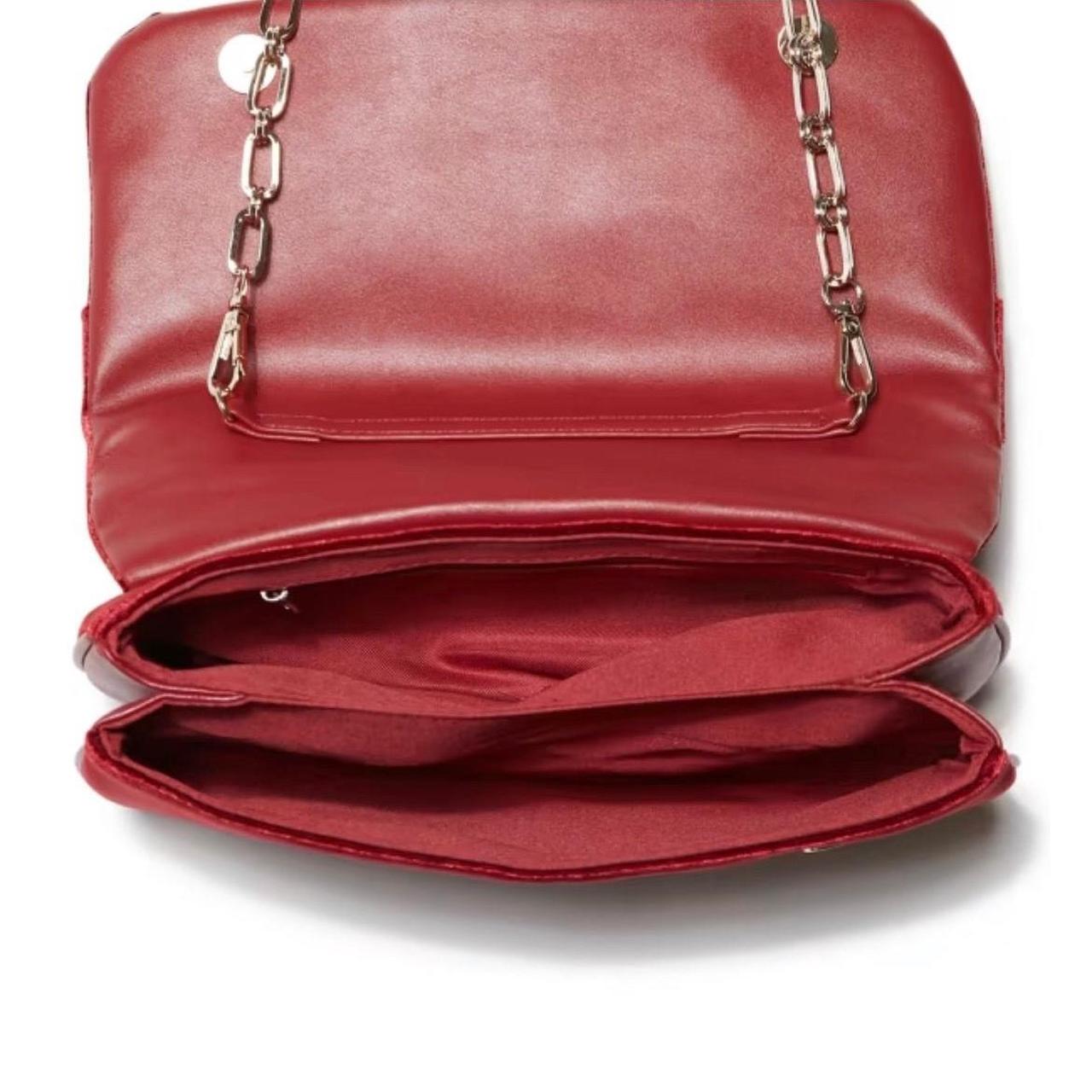 NWT Guess Pleated sale Red Clutch