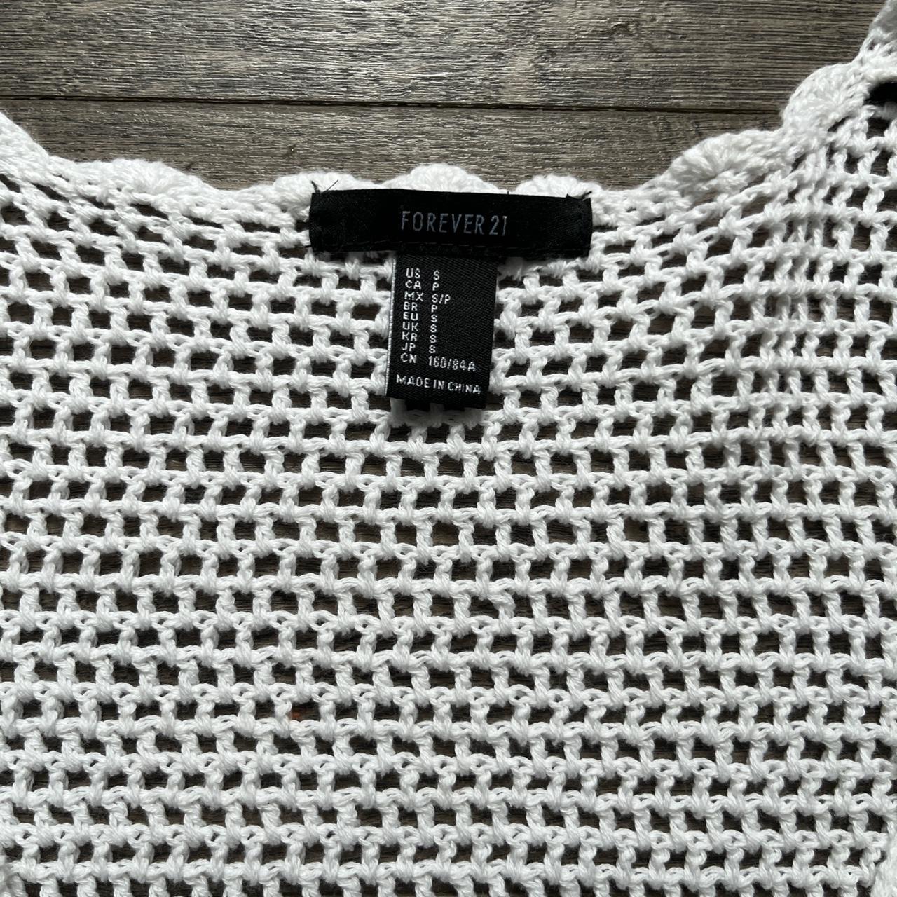 Crochet Flare Sleeve Crop Top Labeled small but Depop