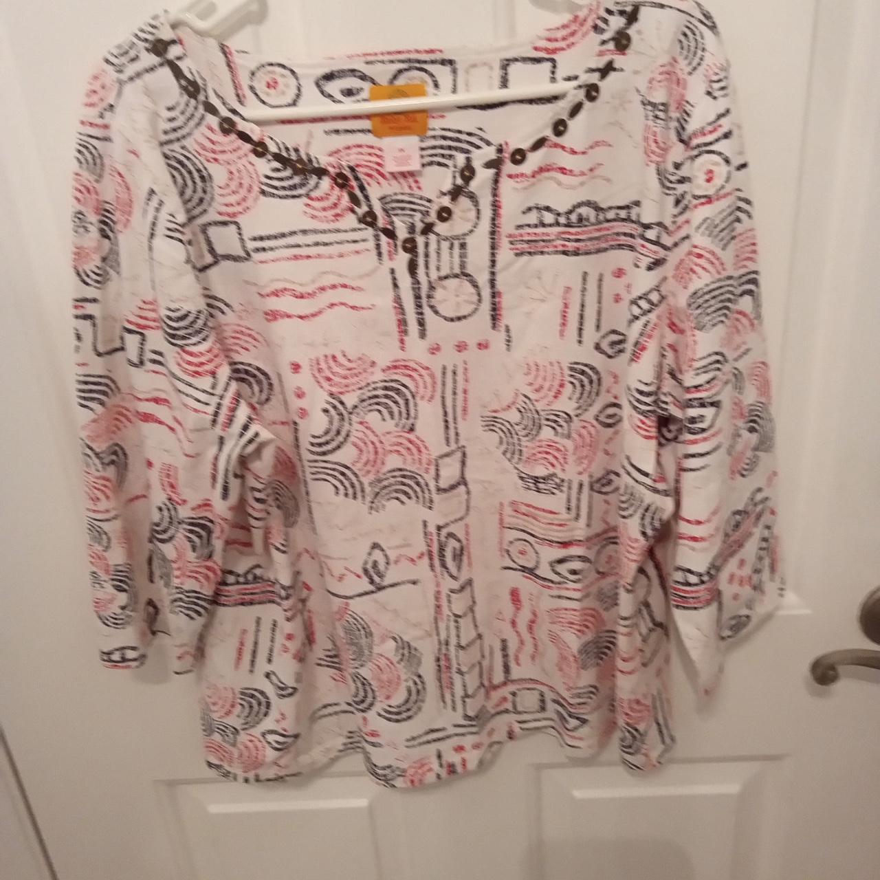 Ruby Rd. Women's Blouse - Multi/White - XL – Ruby… - image 1