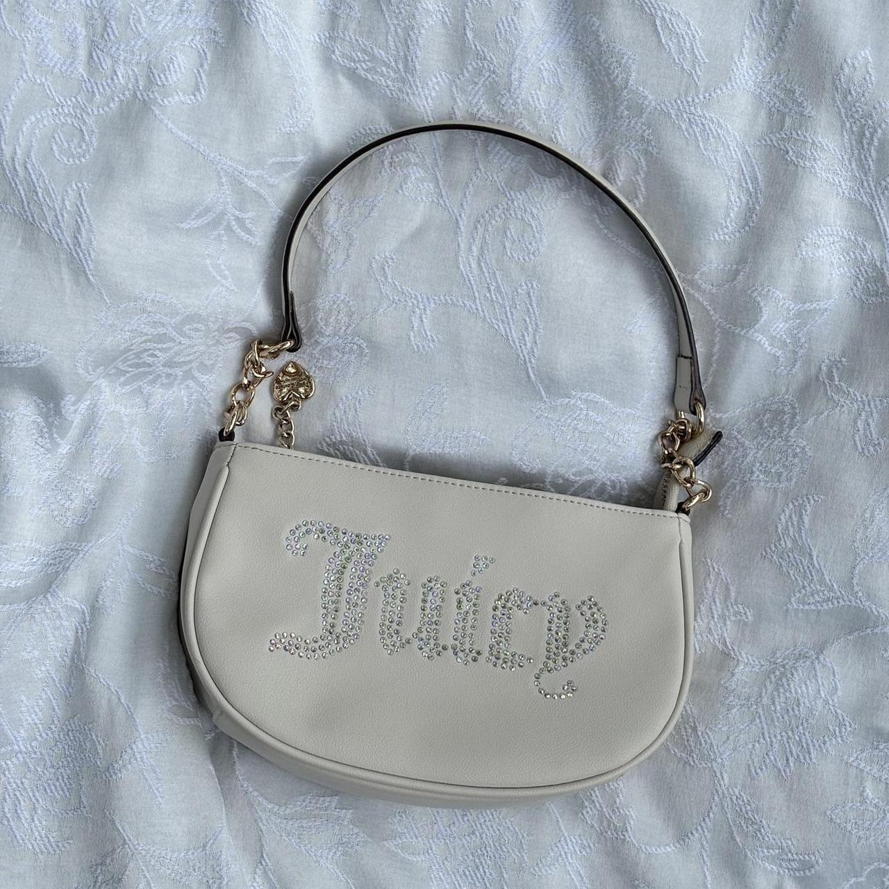 Juicy Couture ホワイトショルダーバッグ　Y2K gossip!ロサンゼルス ショルダーバッグ バッグ Y2K カジュアル