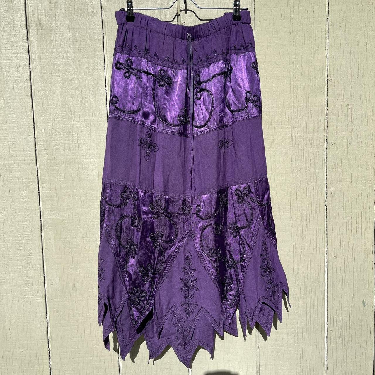 Goth whimsygoth purple fairycore pixie maxi skirt.... - Depop