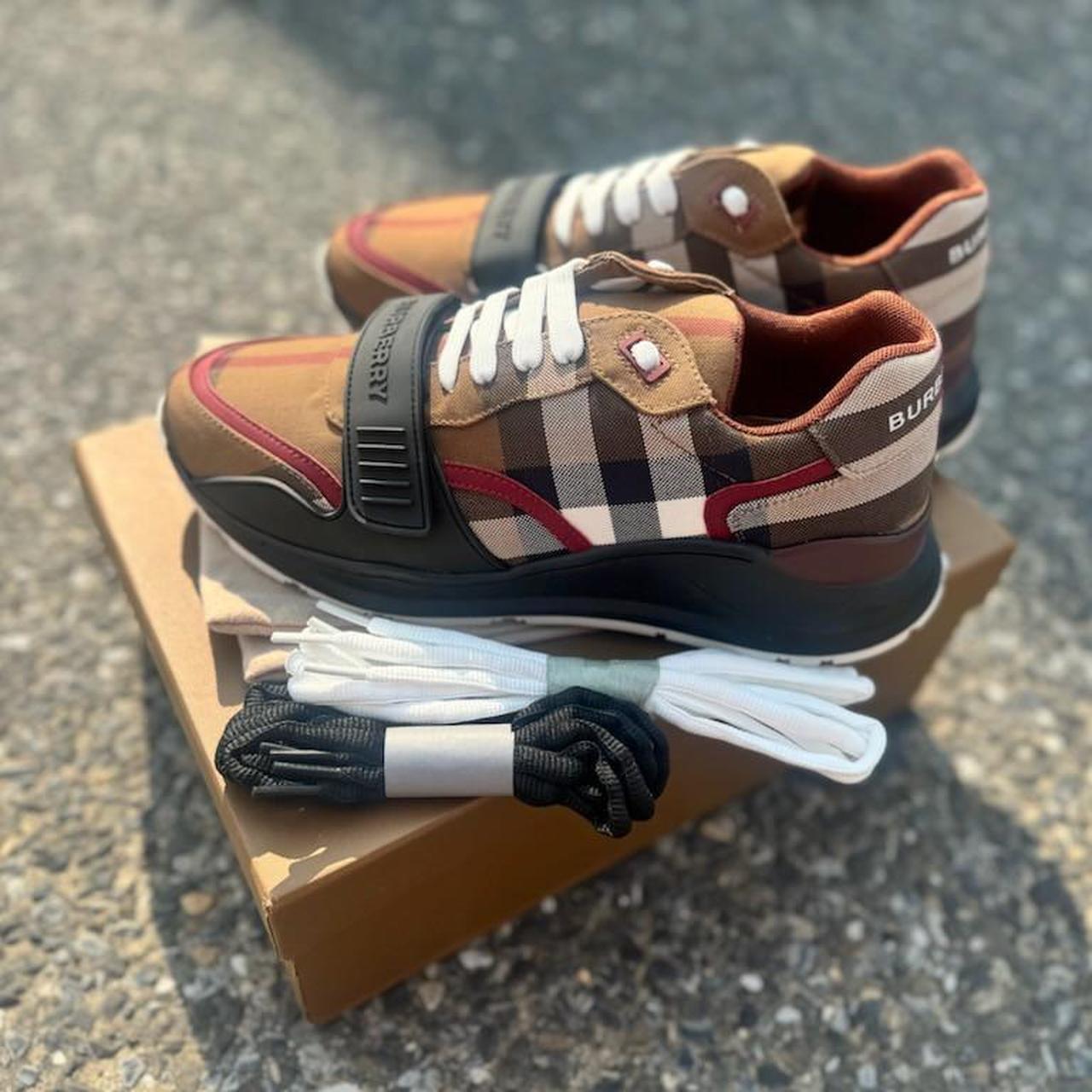 スニーカー BURBERRY Ramsey Sneaker Burberry Ramsey Sneaker Check Birch Brown Men's - 8052971 - US