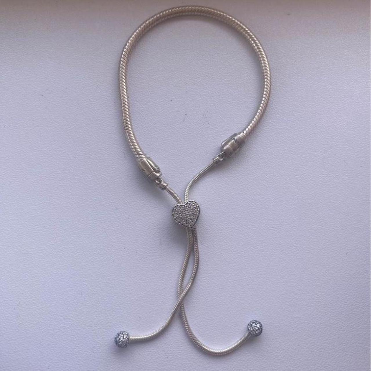 Heart Clasp Snake Chain Slider Bracelet Pandora Moment Bracelet