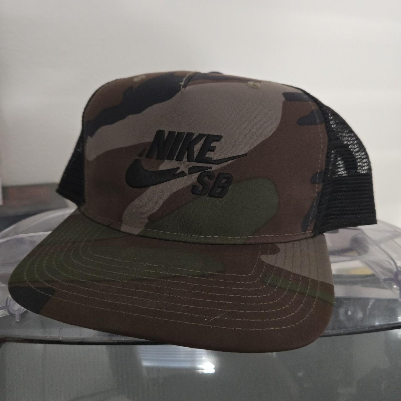 Nike SB Camo Trucker Cap Worn once. nike. Depop