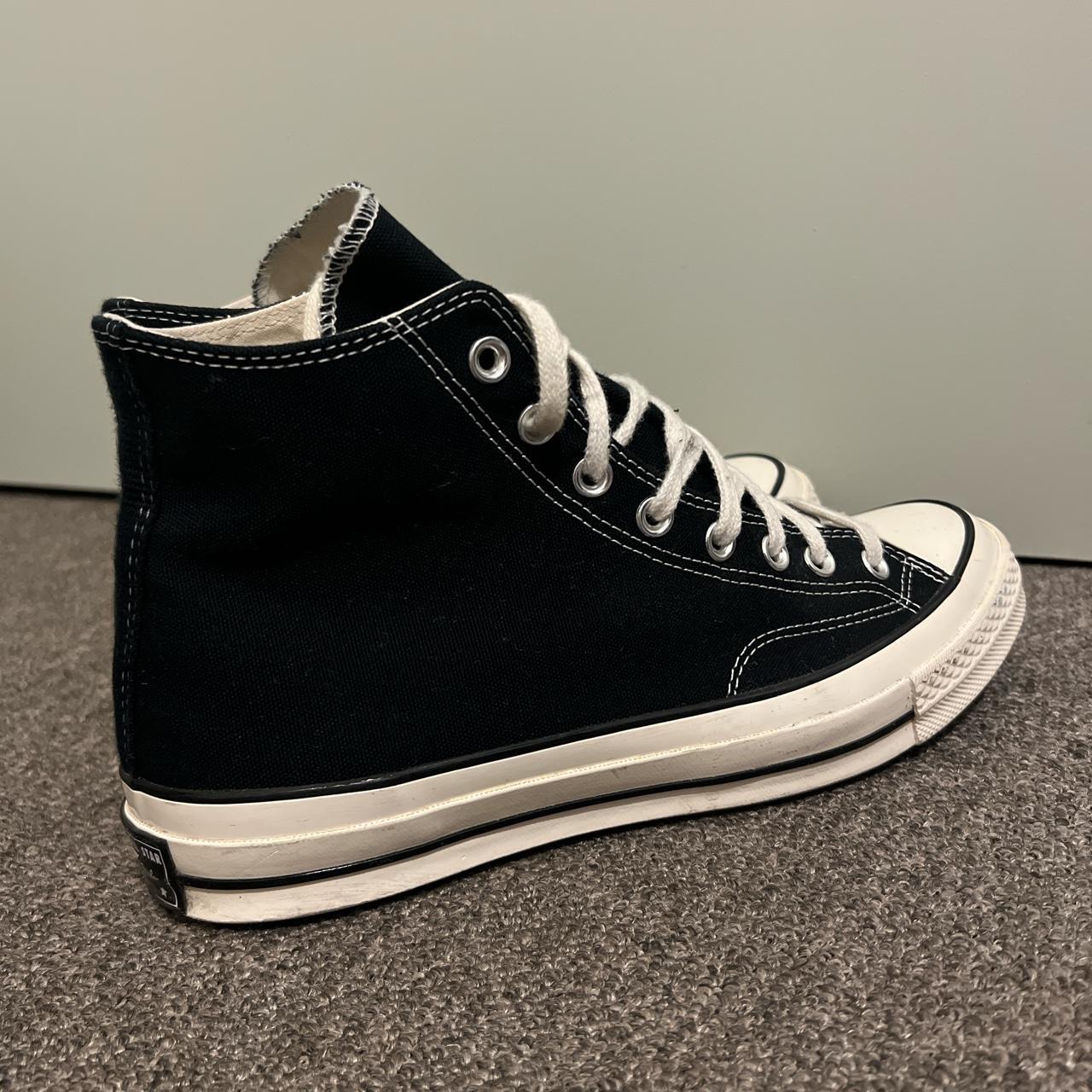 Converse Men's Black and White Trainers | Depop