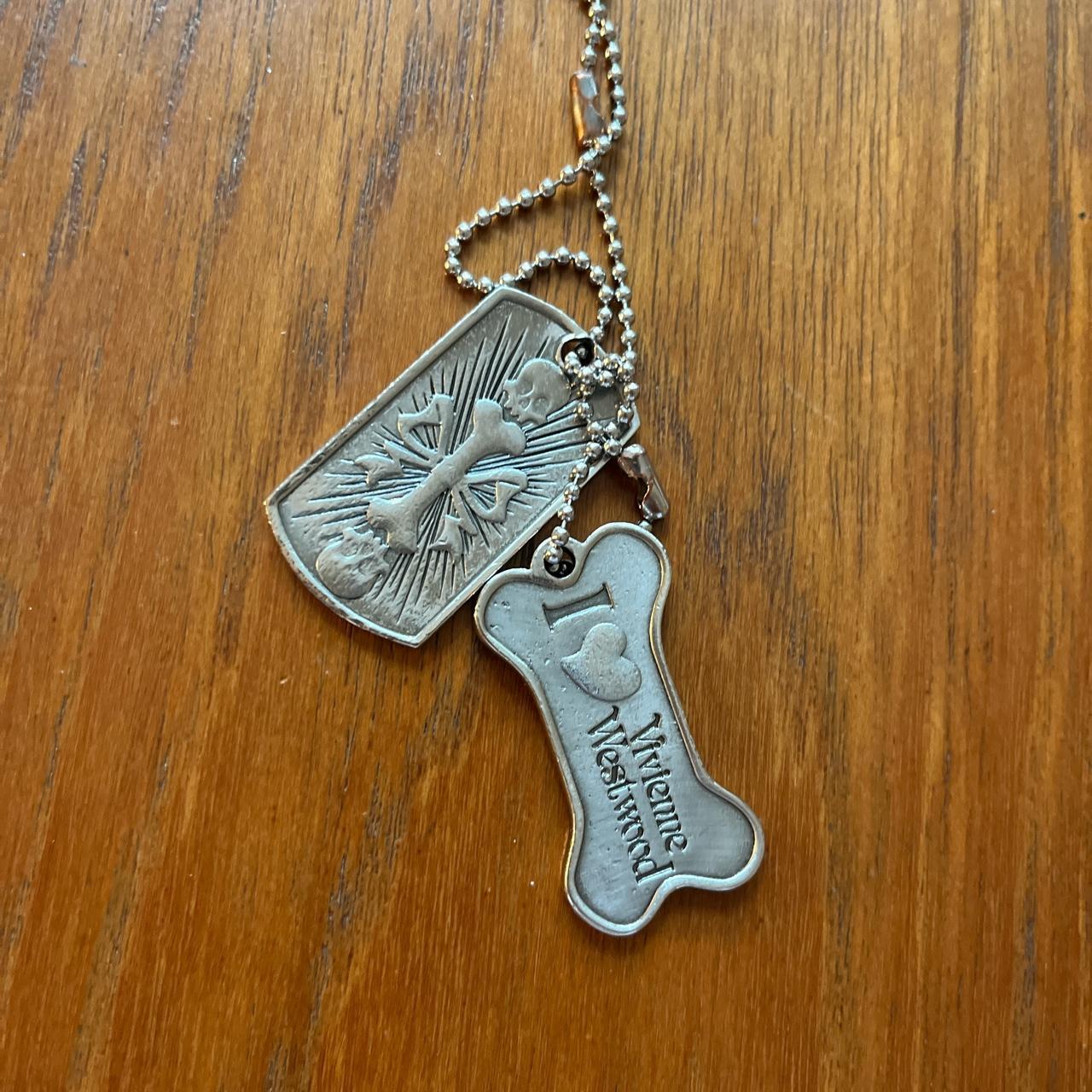 Vivienne Westwood double sided Silver dog tag | Depop