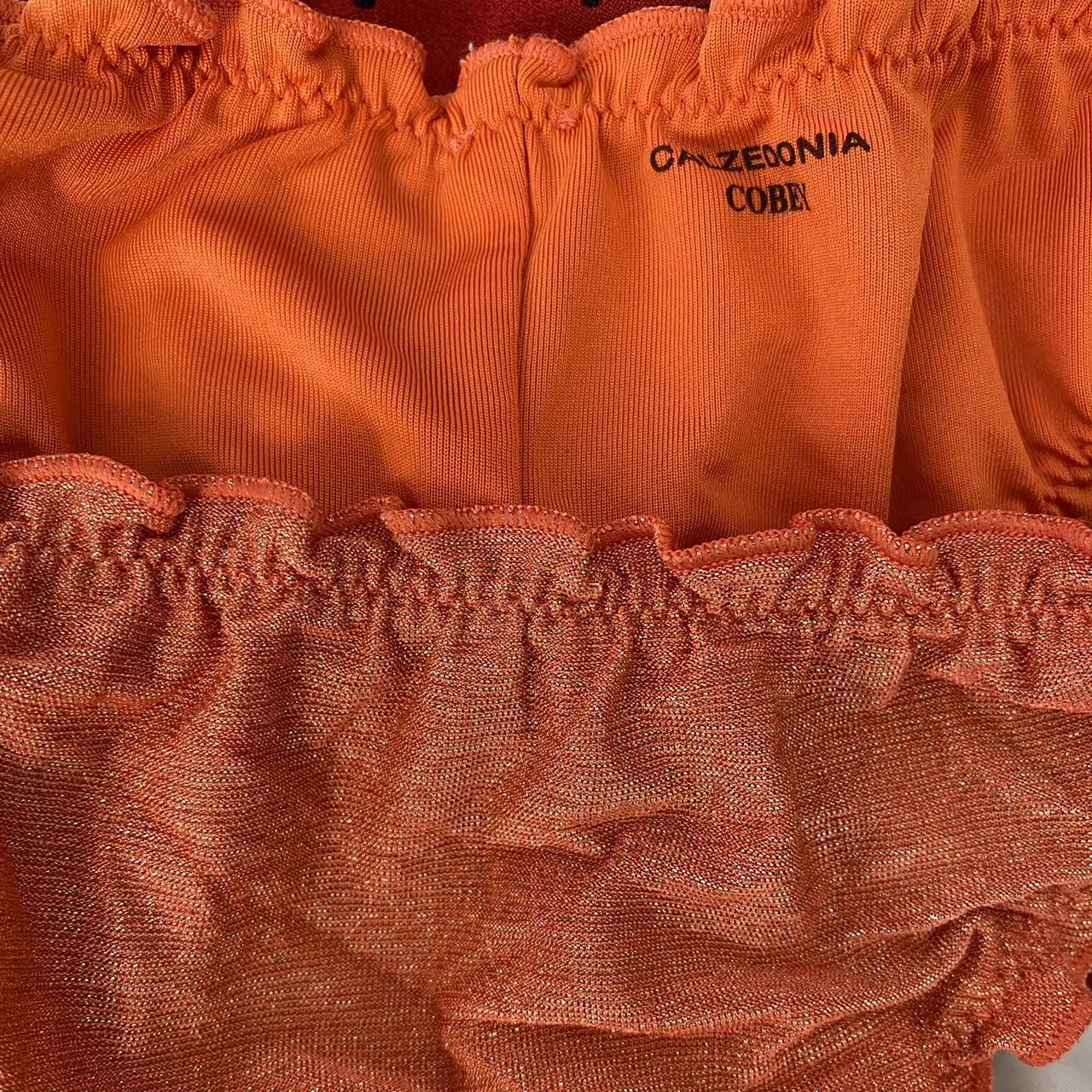 Calzedonia orange metallic bikini two piece matching... - Depop