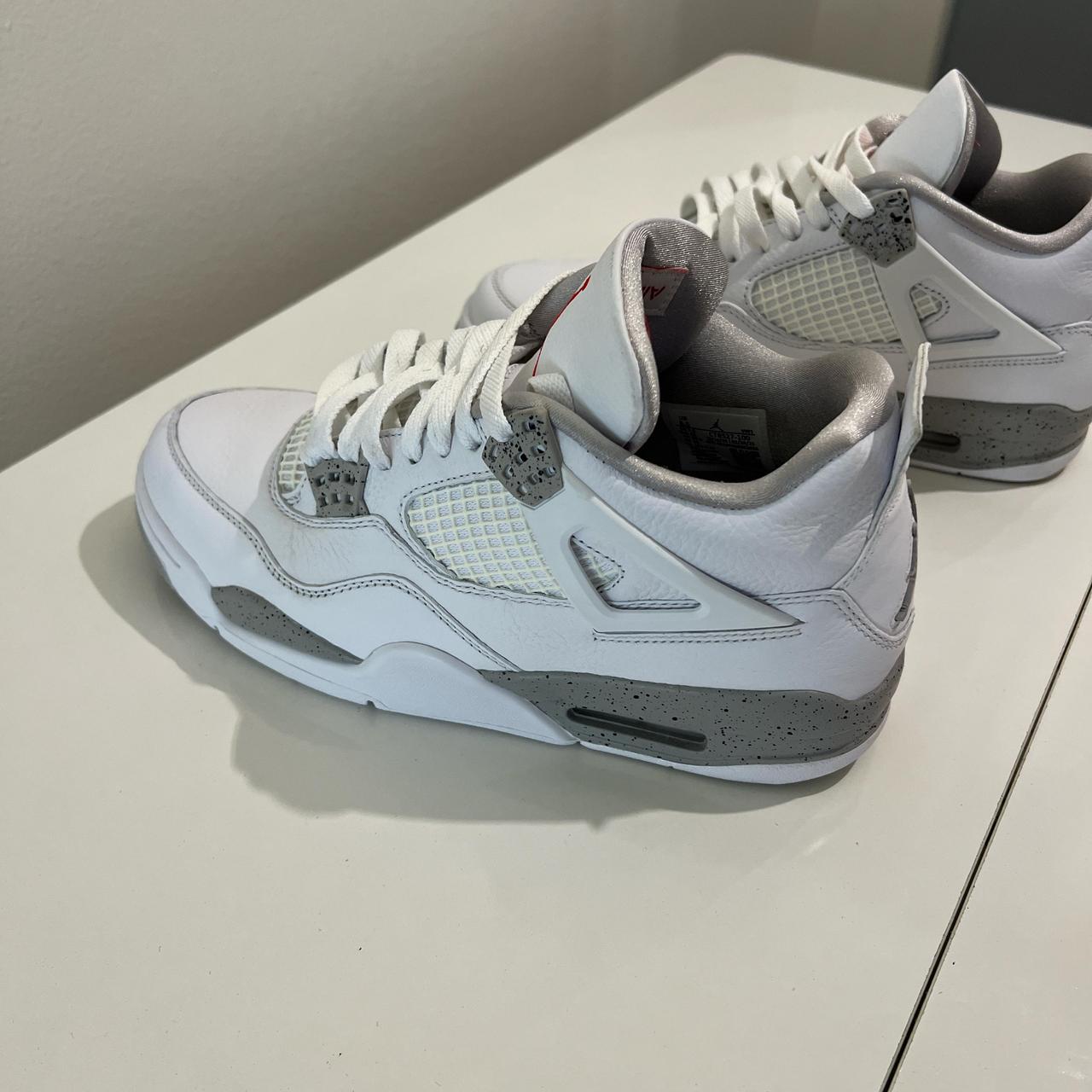 NIKE Jordan Air Jordan 4 OREO 箱あり Nike Air Jordan 4 Retro White Tech Cement Oreo Men Size 13