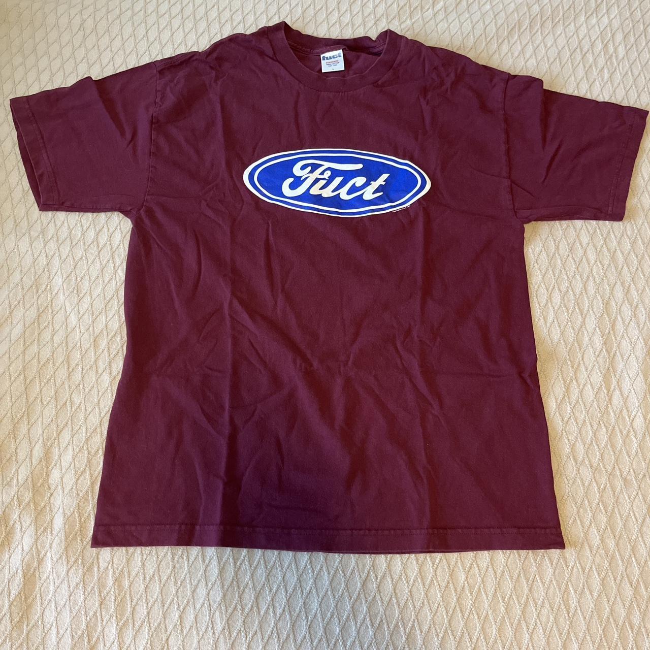 Fuct parody Ford logo Tee, maroon, vintage, worn...