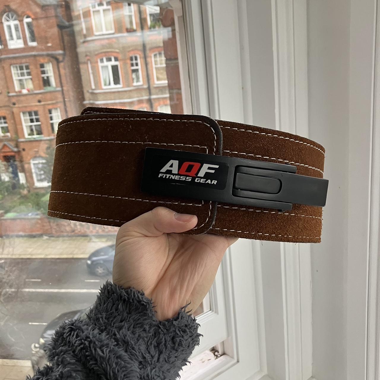 AQF lever buckle leather powerlifting belt Depop