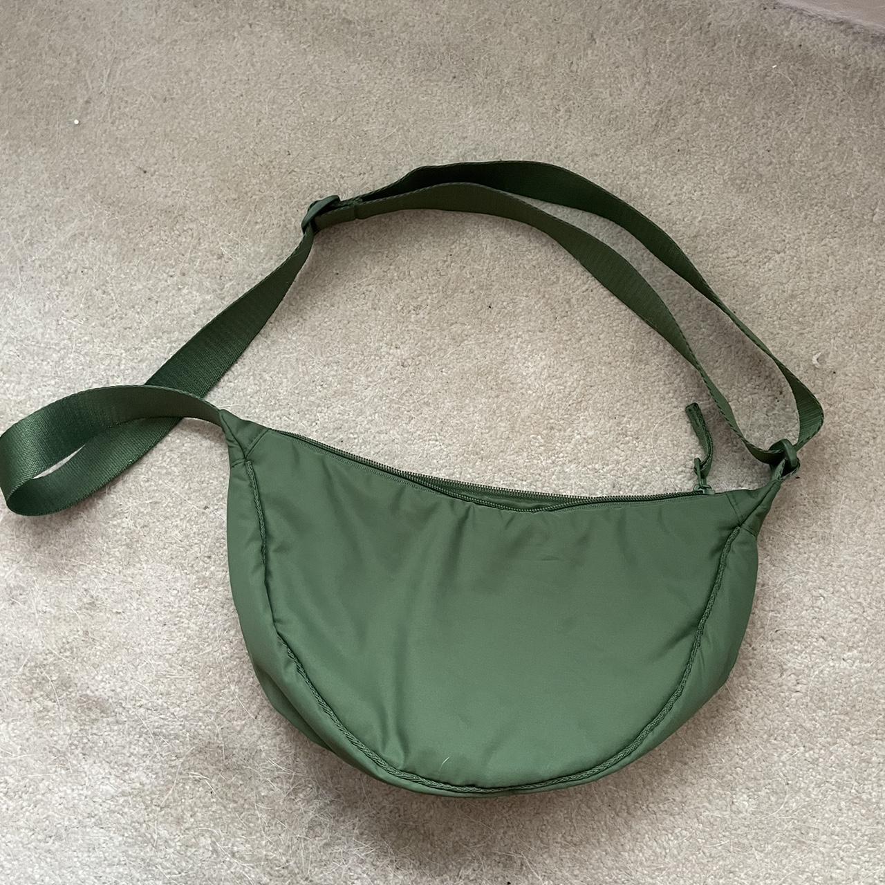 Uniqlo Green Crescent Sling Bag Bright green,... Depop