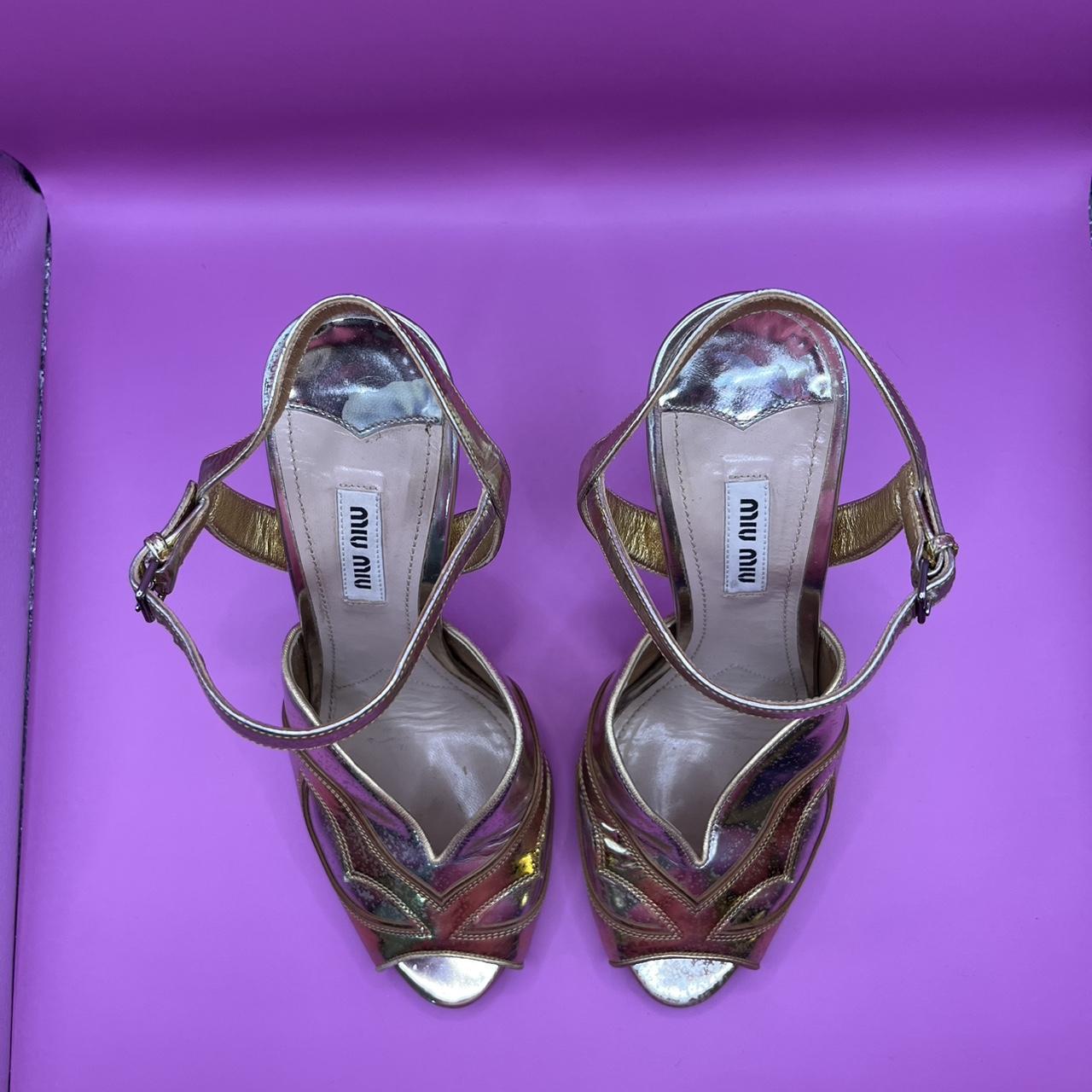 Miu Miu Women's Pumps - Gold – Size 38 Miu Miu me… - image 2