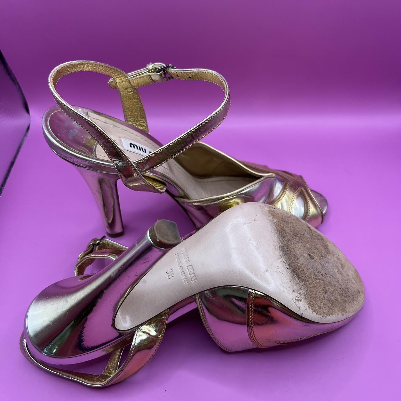 Miu Miu Women's Pumps - Gold – Size 38 Miu Miu me… - image 6
